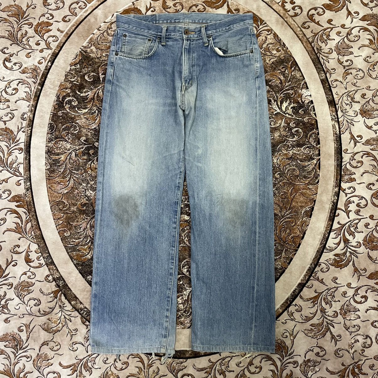 Edwin 🔥Vintage Edwin 502 Stoned Washed Ripped Slevedge Denim Jeans Size US 34 / EU 50 - 1 Thumbnail