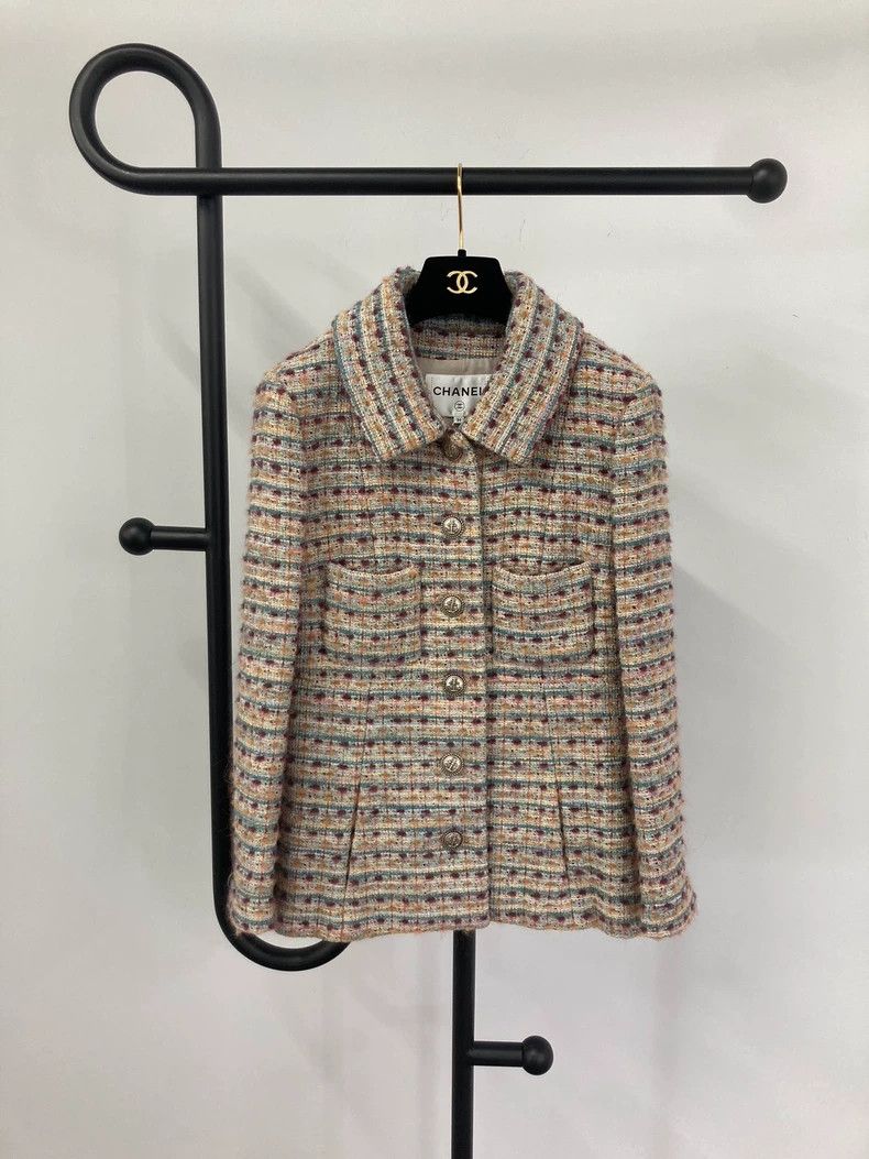 Chanel Chanel Tweed Collar Jacket Multi-color - dmc Size US S / EU 44-46 / 1 - 1 Thumbnail