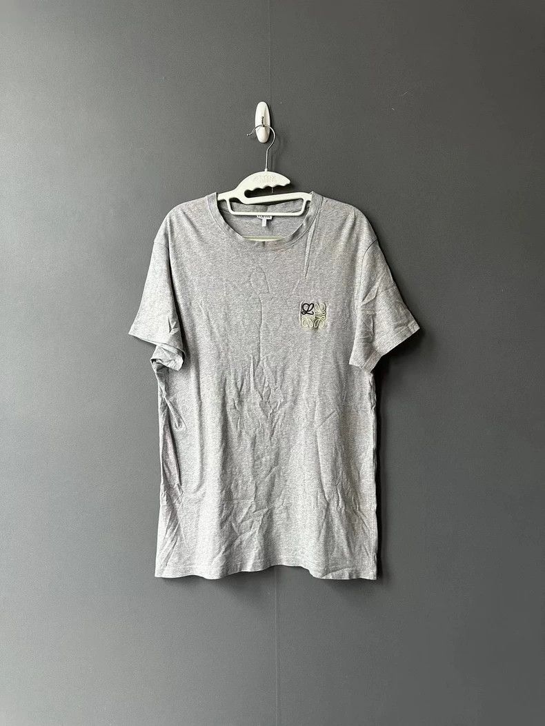 Loewe LOEWE Gray embroidered logo short sleeves Size L / US 10 / IT 46 - 1 Thumbnail