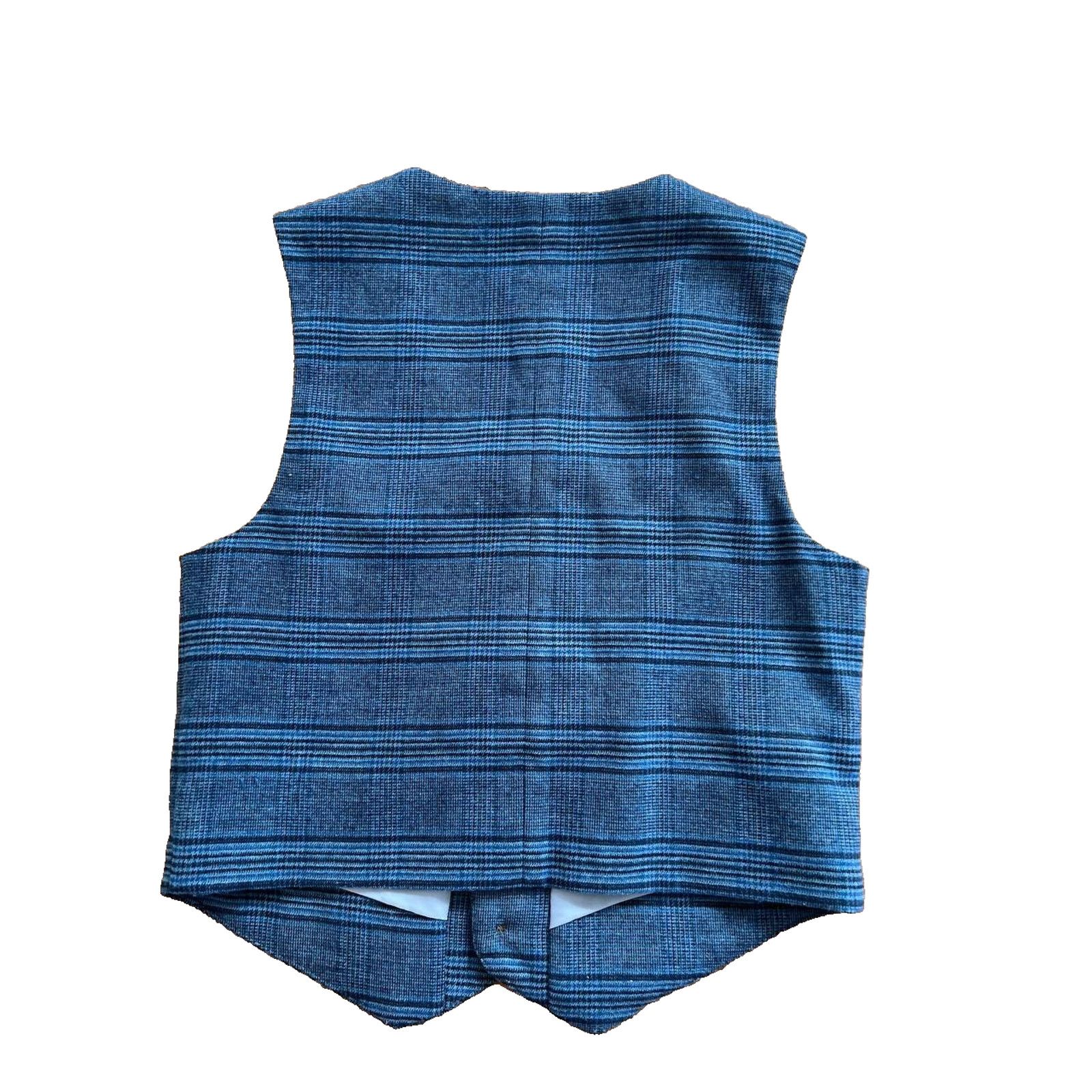 & Other Stories JANIE and Jack RICHFRESH PLAID SUIT VEST Blue 6 A000956 Size 26 - 3 Thumbnail