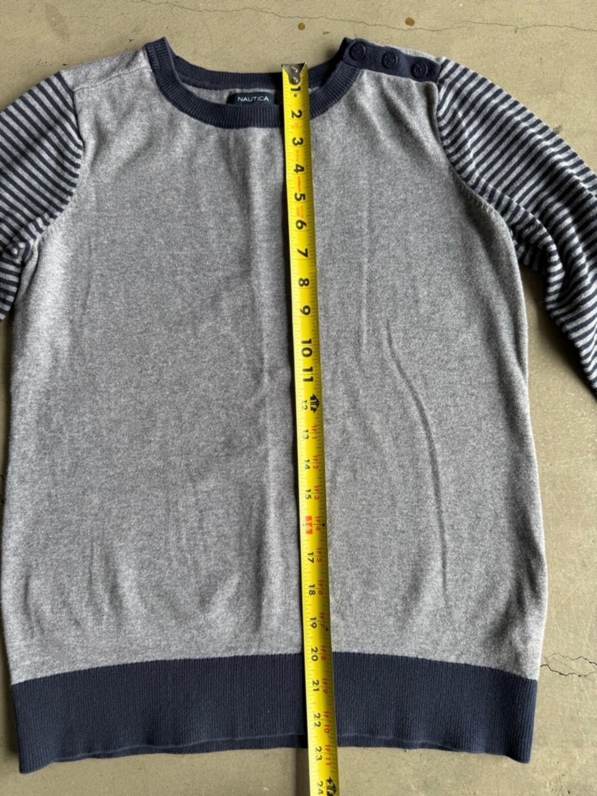 Nautica Nautica / 3-button accent striped pullover sweater Size M / US 6-8 / IT 42-44 - 9 Thumbnail