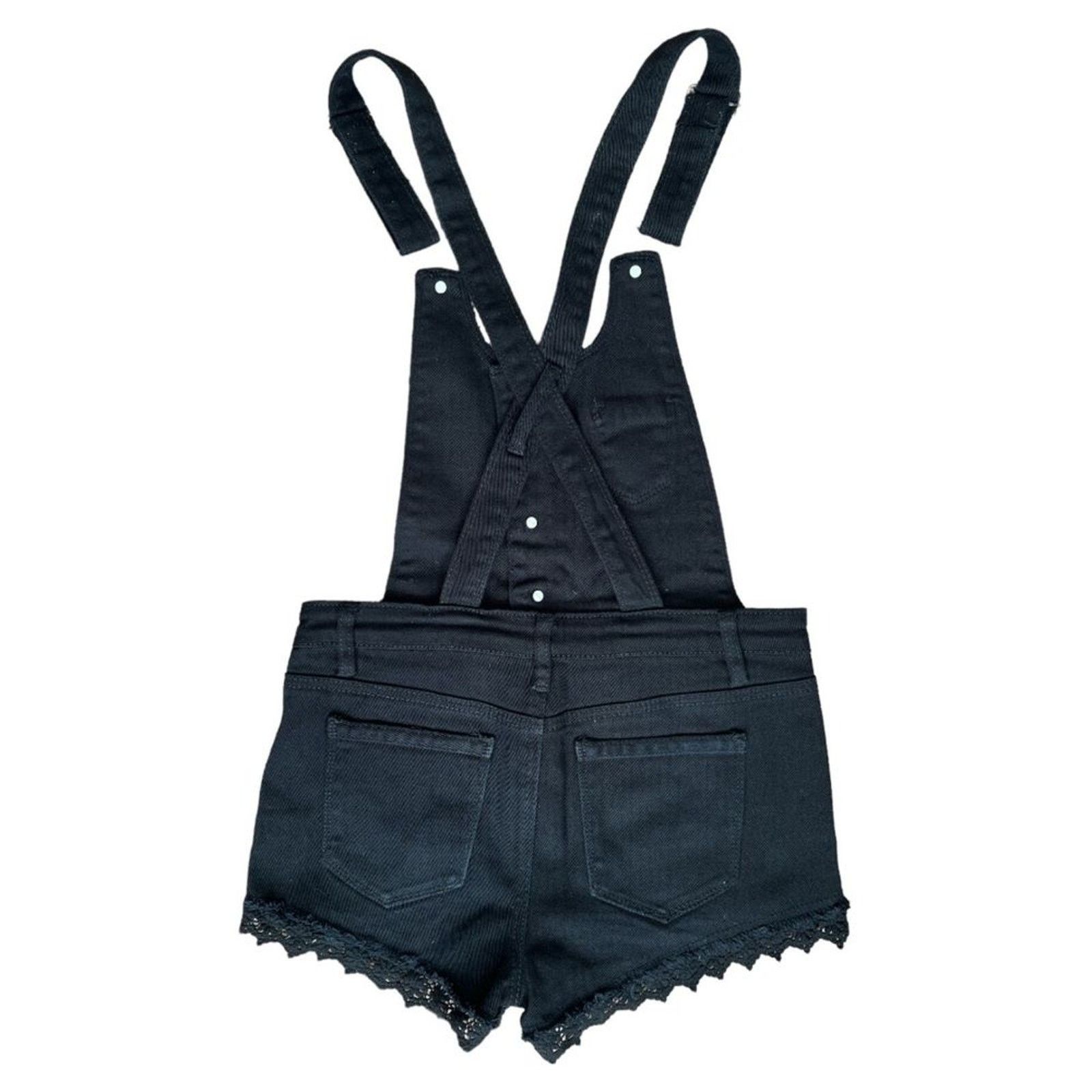 Forever 21 FOREVER 21 Black Denim Romper, M Size 32" / US 10 / IT 46 - 3 Thumbnail