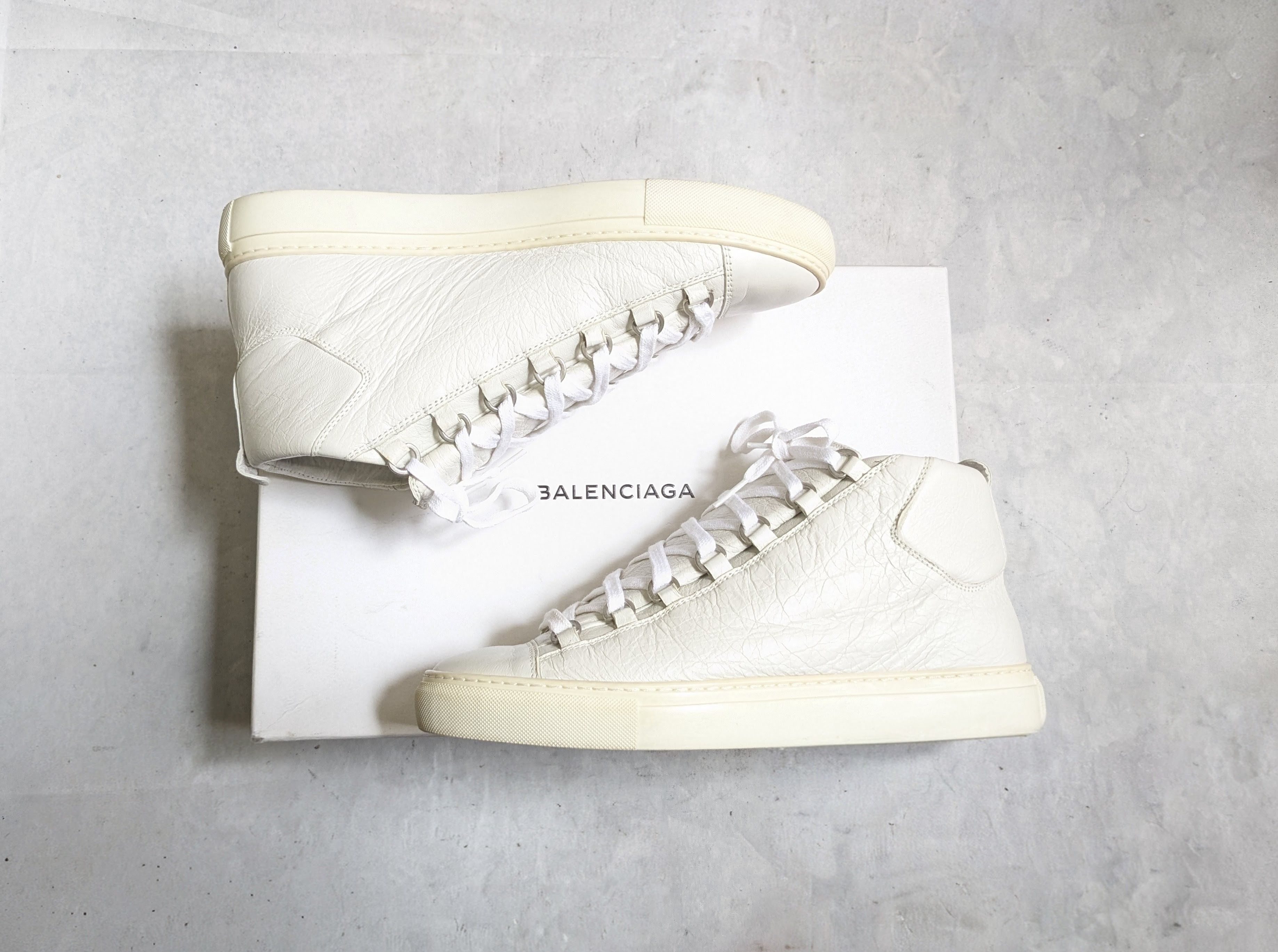 Balenciaga Balenciaga Arena Sneakers White 9 High Tops Leather Size US 9 / EU 42 - 4 Thumbnail