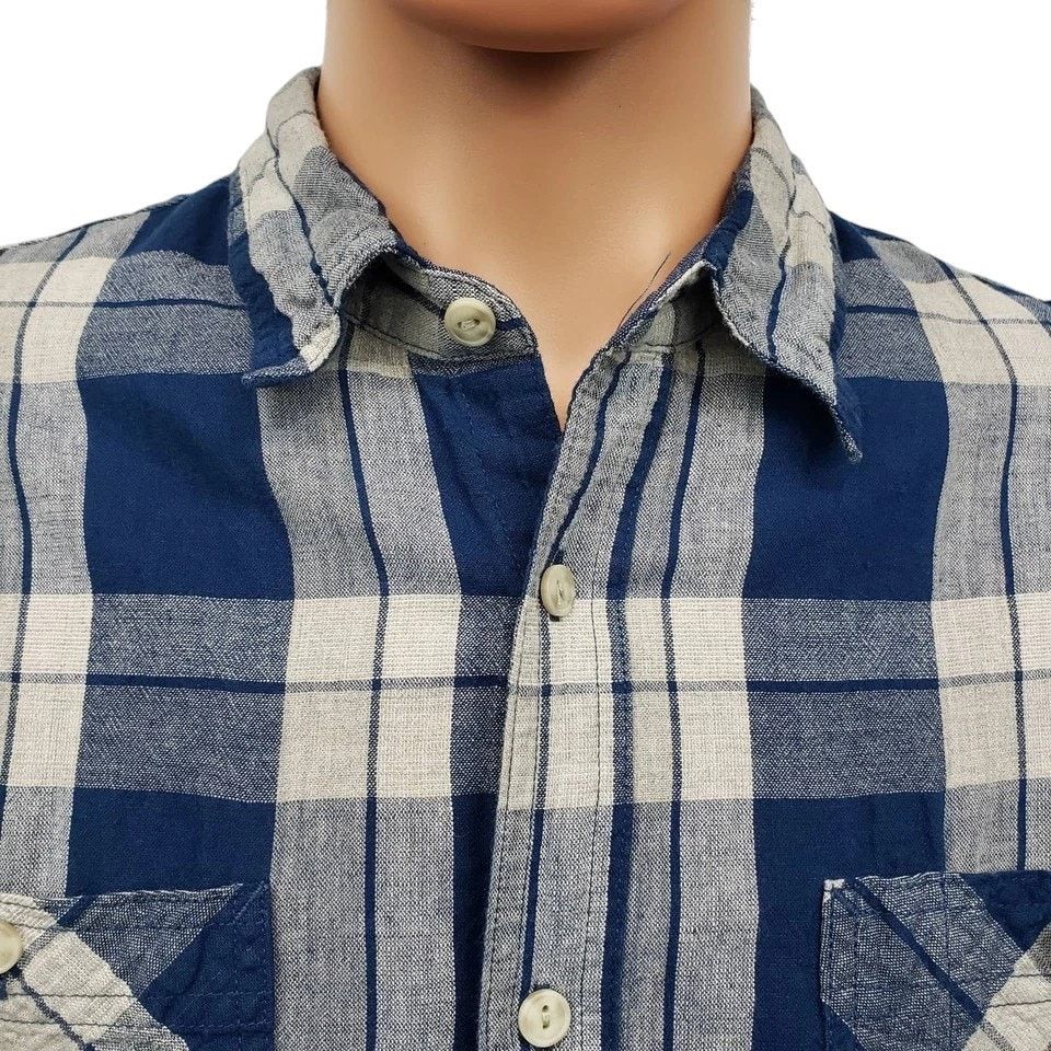 JACHS NY Jachs Linen Blend Shirt Plaid Pockets Long Sleeve M Size US M / EU 48-50 / 2 - 5 Thumbnail