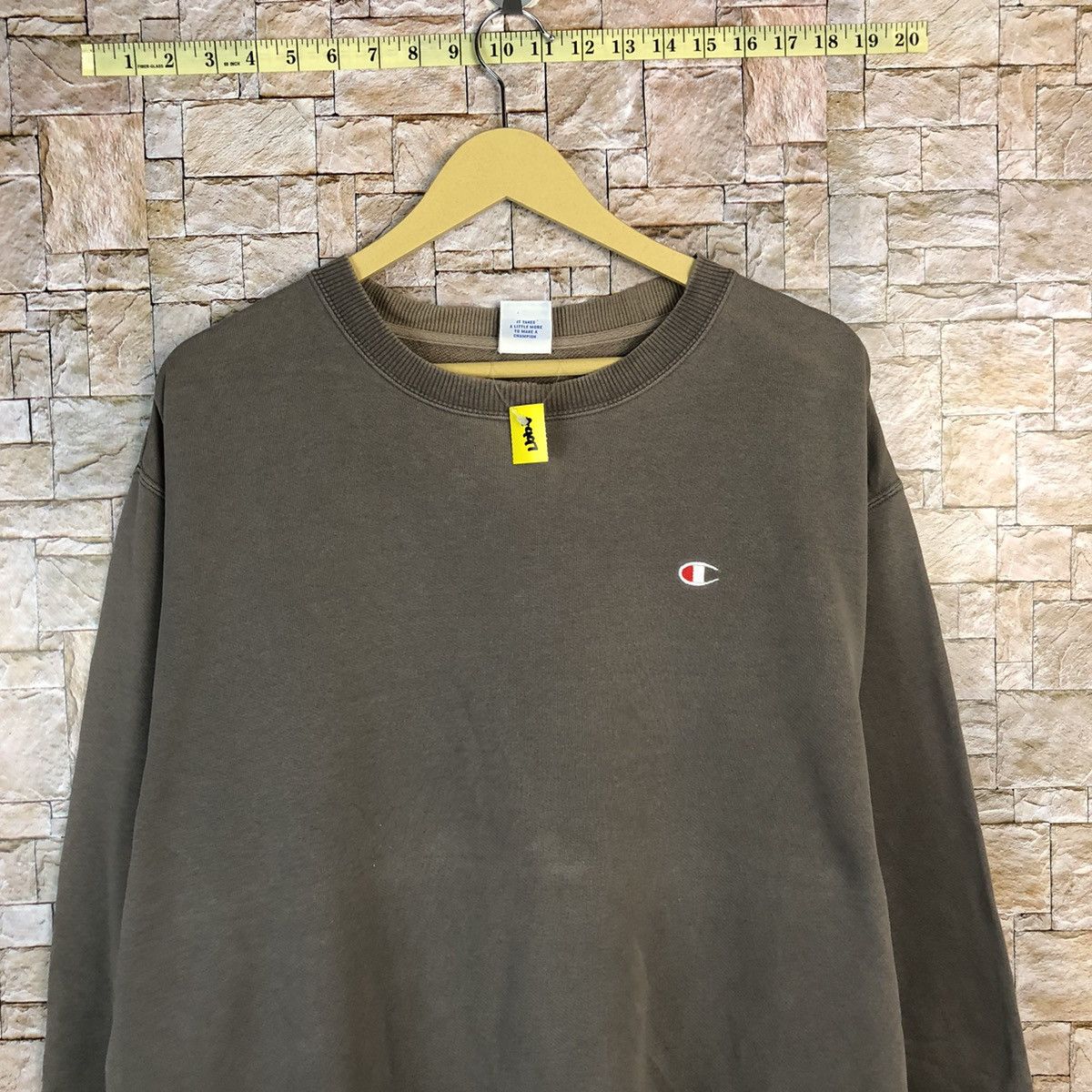 Champion × Vintage Champion vintage faded Brown Sweatshirt #A497 Size US XL / EU 56 / 4 - 2 Thumbnail