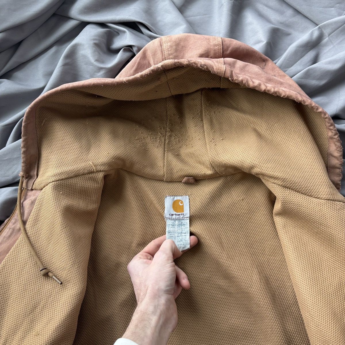 Carhartt × Vintage Vintage Carhartt Hooded Detroit Jacket Rust Clay Thermal 90s Size US XL / EU 56 / 4 - 5 Thumbnail