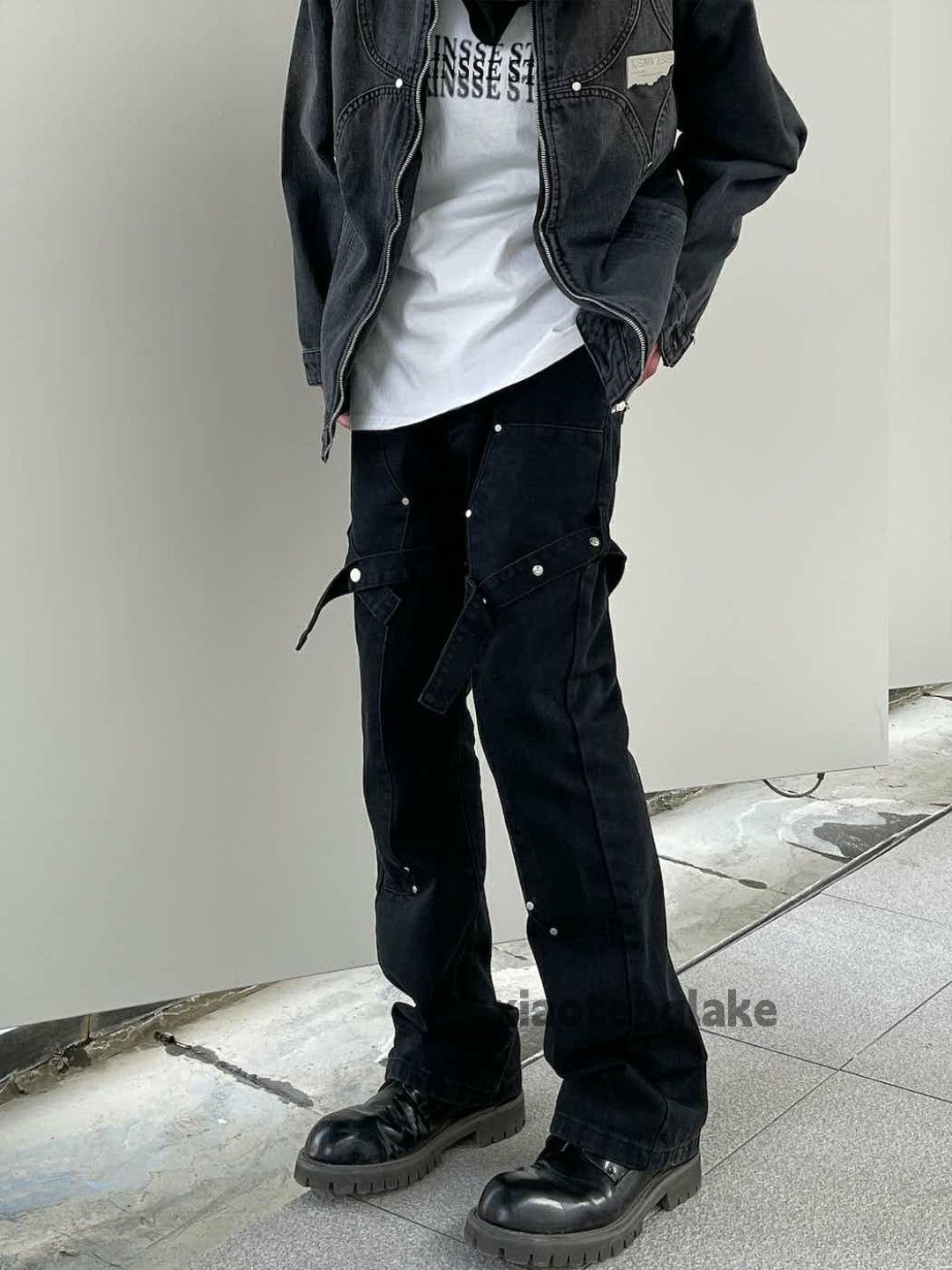 Designer × Japanese Brand × Vintage washed faded utility carpenter punk grunge flared pants Size US 32 / EU 48 - 1 Thumbnail