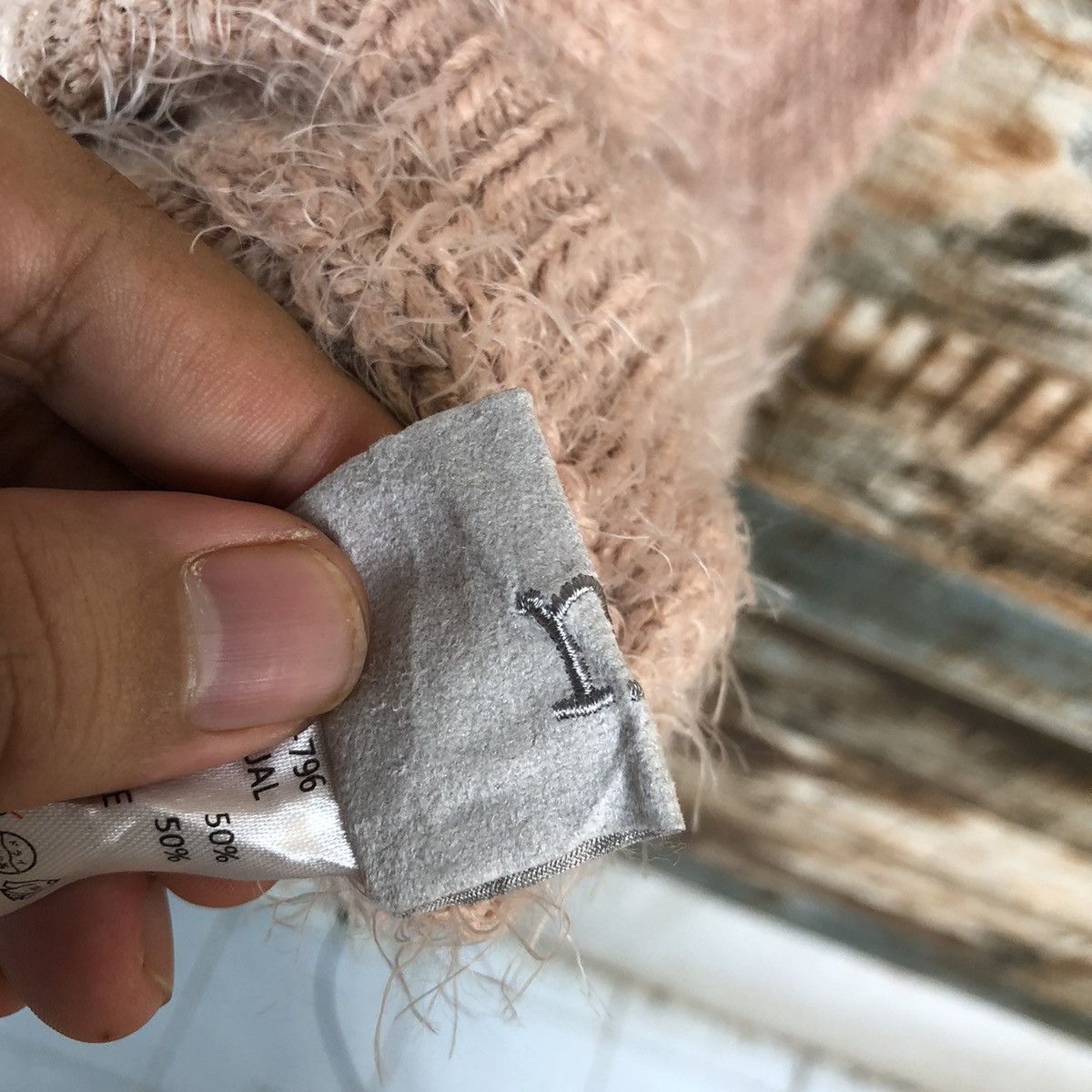 Homespun Knitwear DLL N’or Pink Mohair shaggy fur Knitwear #C420 Size XL / US 12-14 / IT 48-50 - 10 Thumbnail