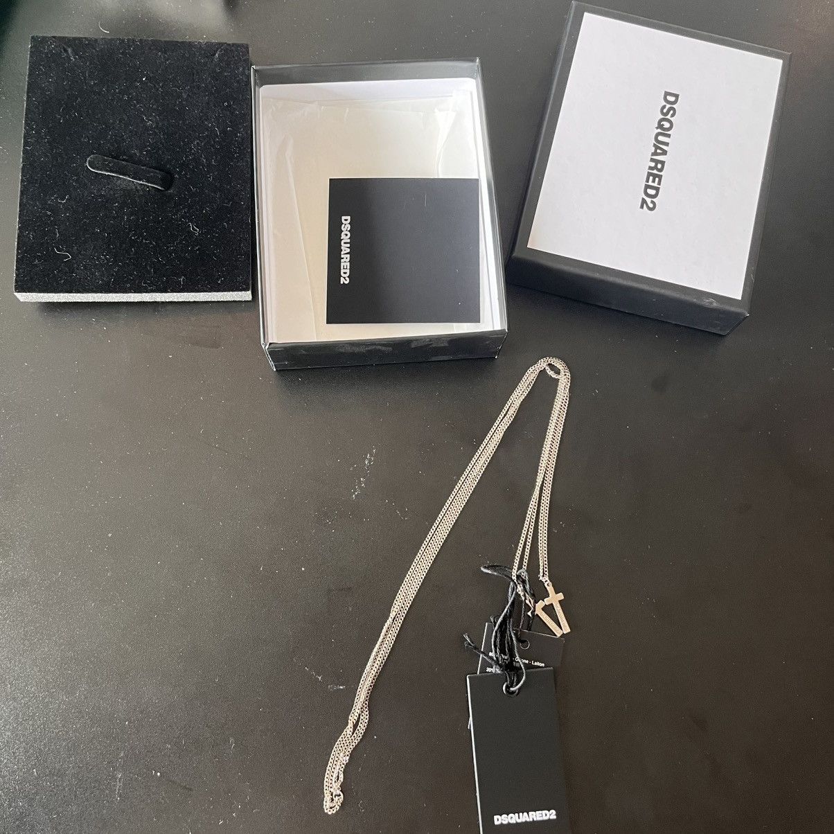 Dsquared2 DSquared2 Silver Double Jesus Cross Necklace Size ONE SIZE - 6 Thumbnail