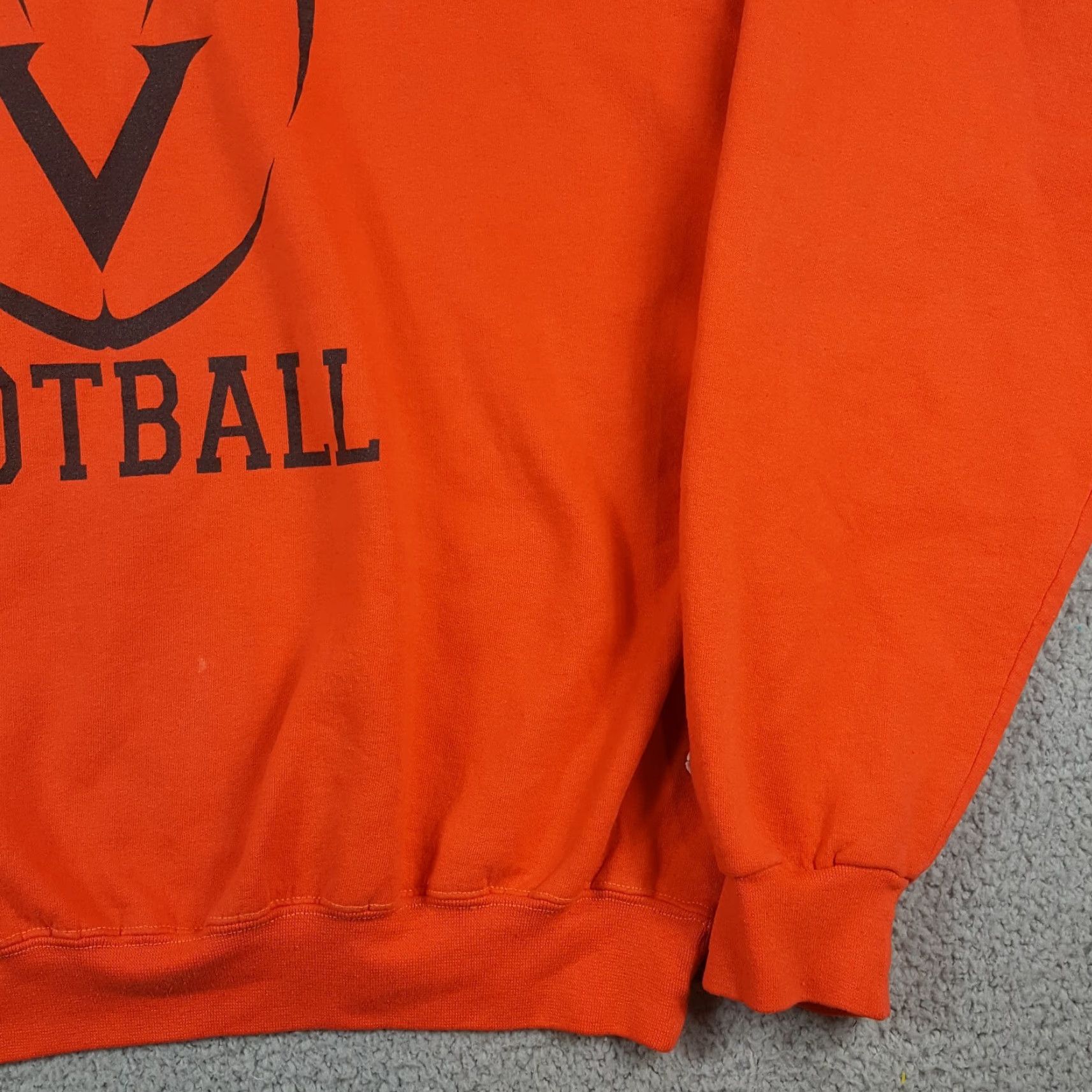 Champion VINTAGE Virginia Tech Hokies Football Crewneck Pullover Sweatshirt - XL - Orange - Champion - NCAA College - 90s Retro Sports University USA - Men Size US XL / EU 56 / 4 - 3 Thumbnail