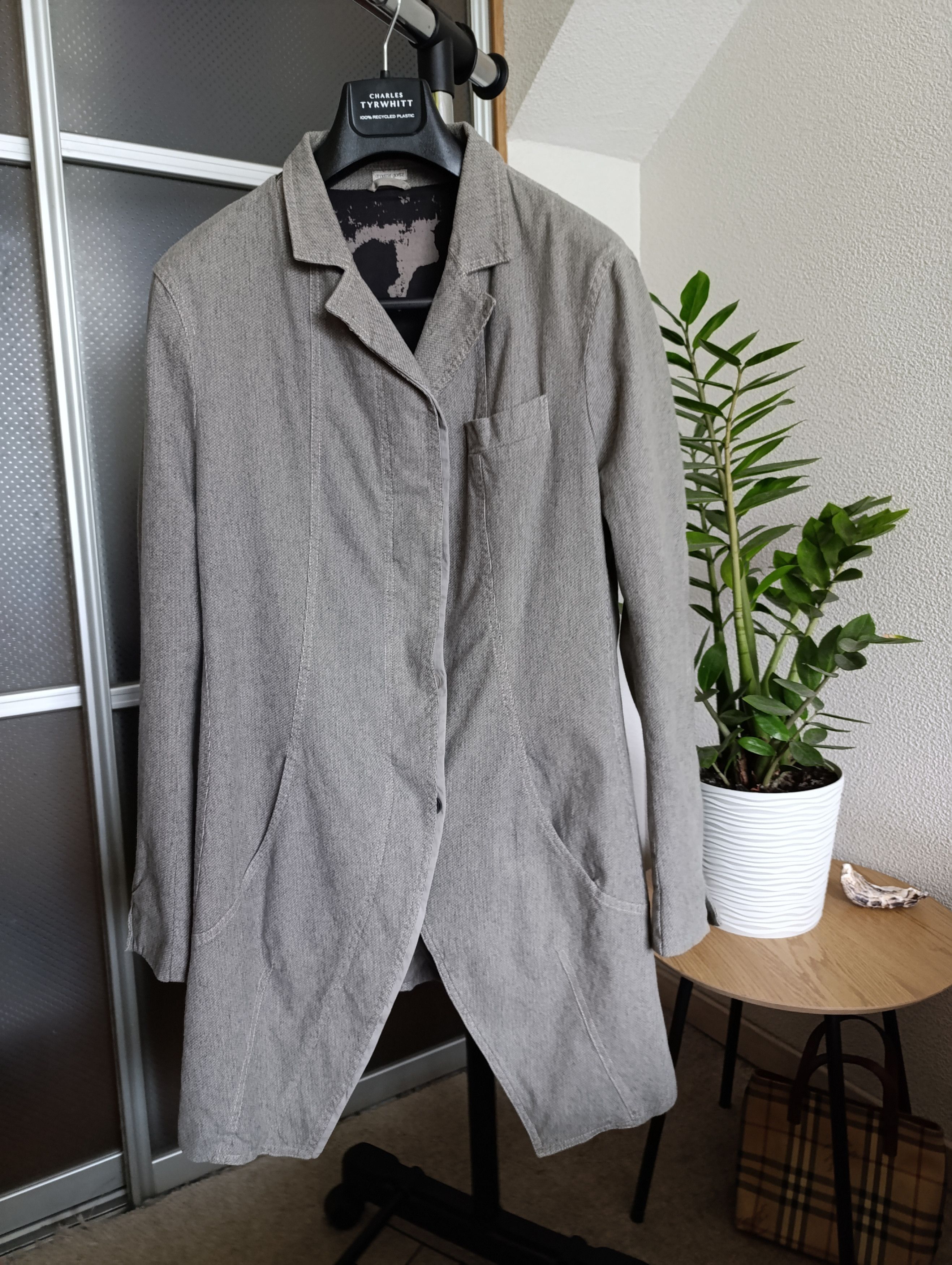 Annette Gortz ANNETTE GORTZ AVANT GARDE WOMENS GRAY COTTON COAT JACKET Size M / US 6-8 / IT 42-44 - 1 Thumbnail