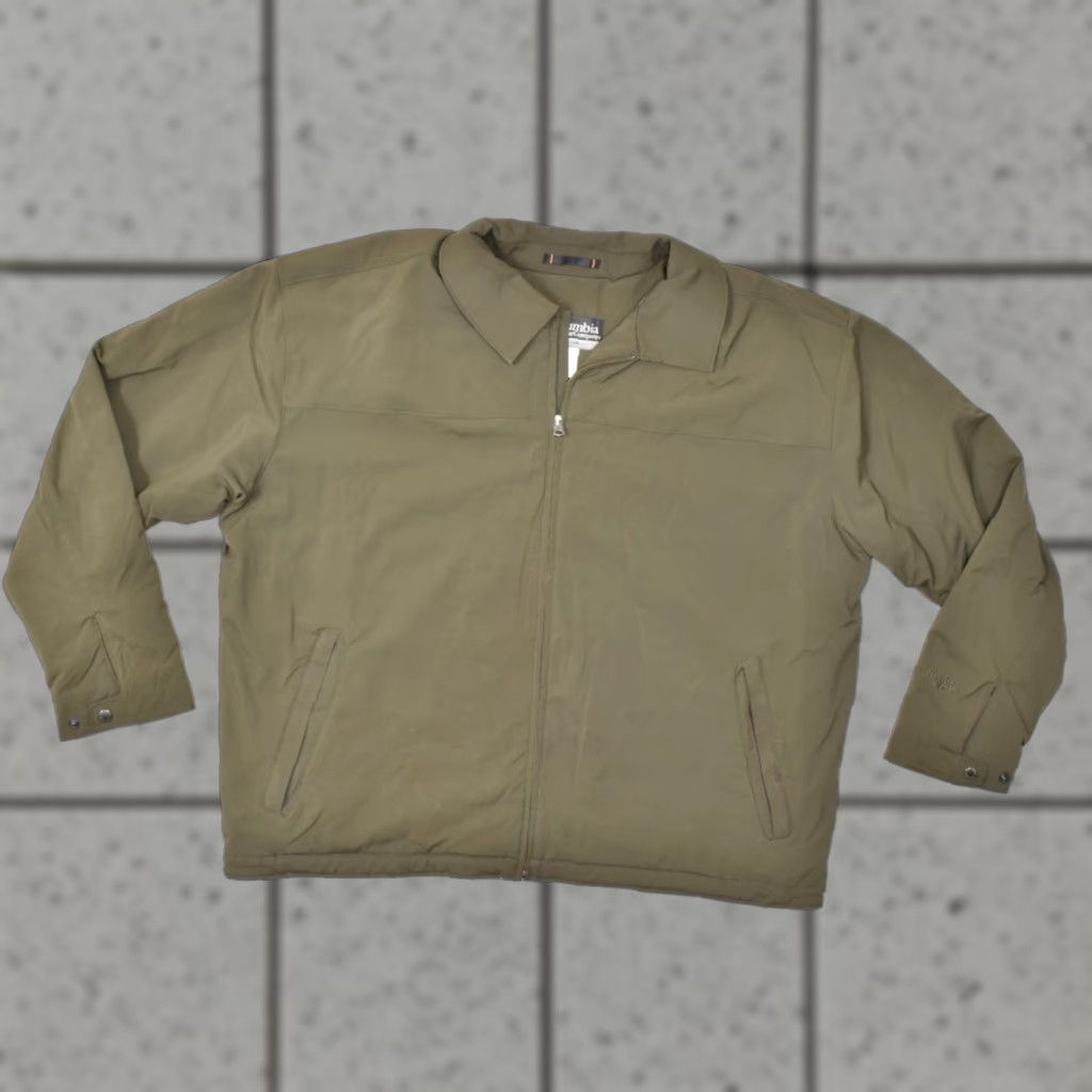 Vintage Columbia Jacket Men XXL Full Zip Green Softshell Fleece Lined Water Resistant Bomber Shirt? Size US XXL / EU 58 / 5 - 1 Thumbnail