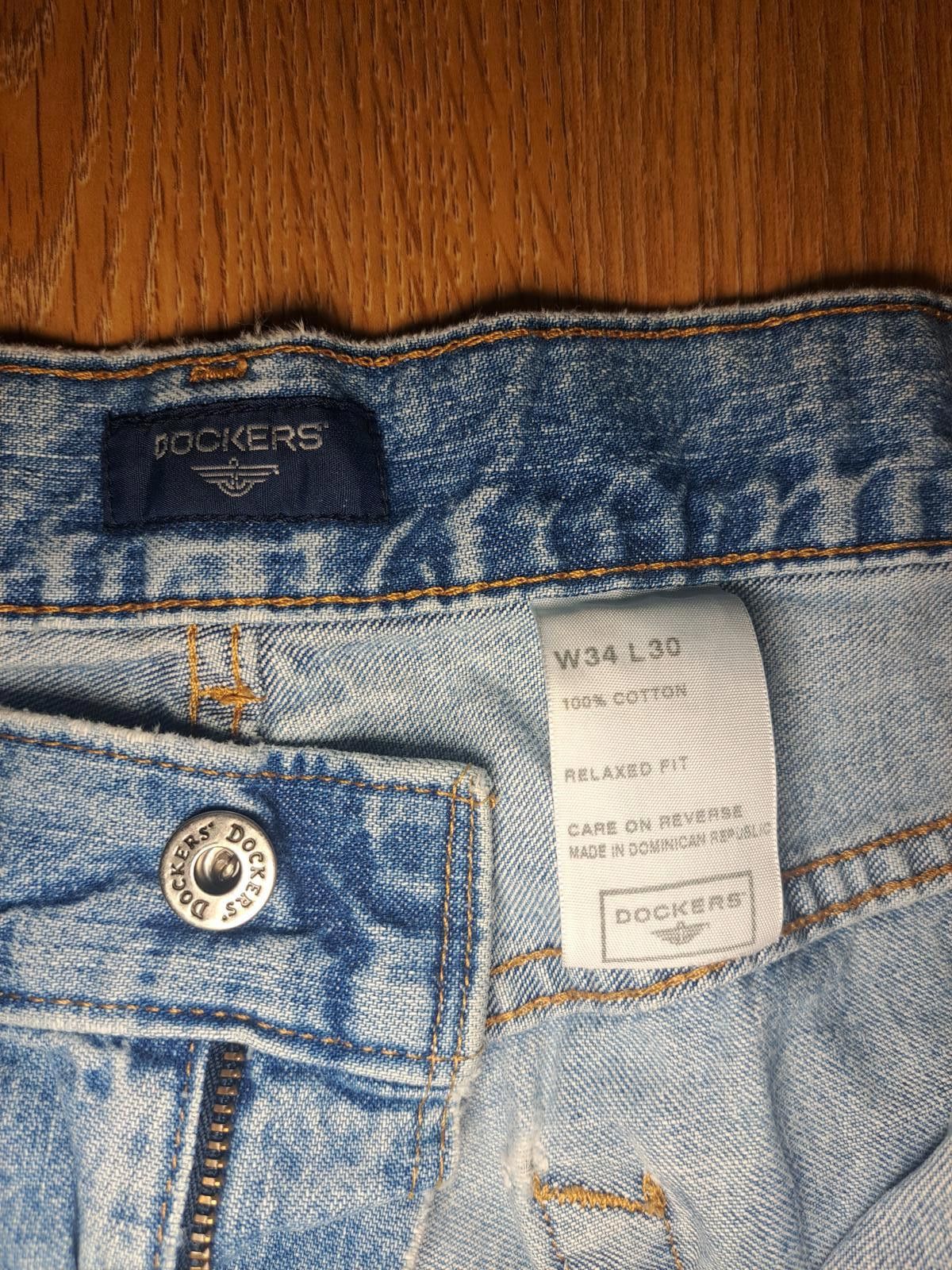 Dockers Dockers Denim Jeans Mens 34x30 Blue Cotton Carpenter Size US 34 / EU 50 - 3 Thumbnail