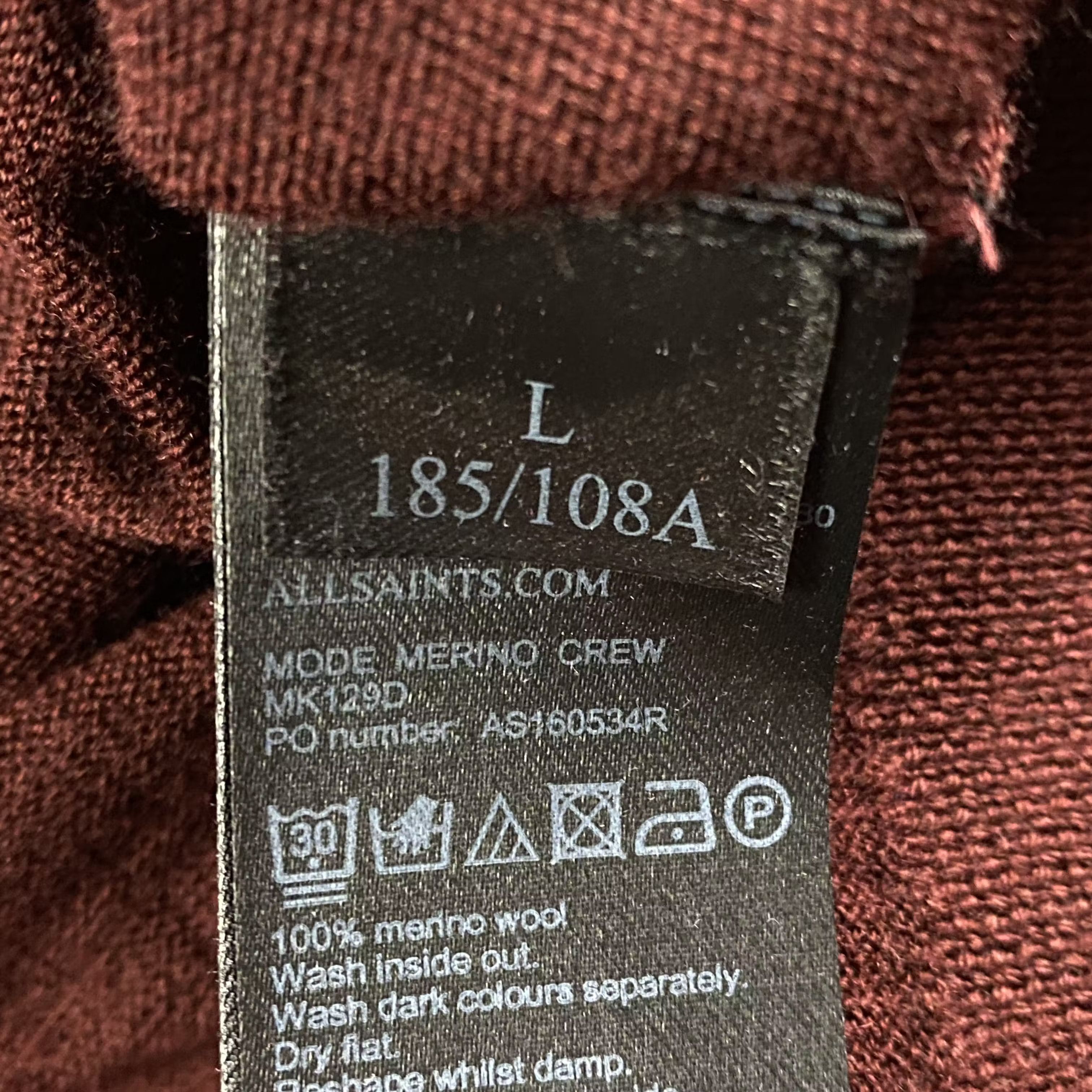 Allsaints Mens Allsaints Sweater Size L Size US L / EU 52-54 / 3 - 6 Thumbnail