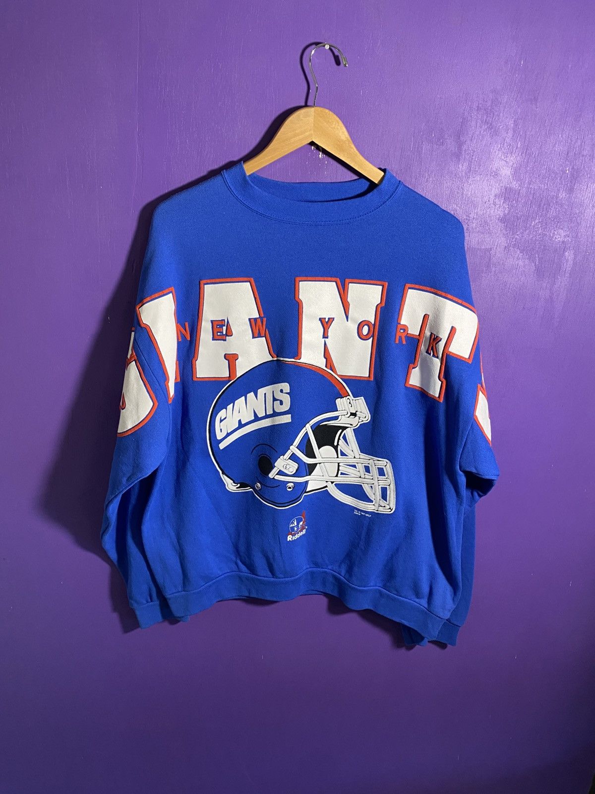 NFL Vintage 1997 New York giants spellout sweatshirt Size US XL / EU 56 / 4 - 1 Thumbnail