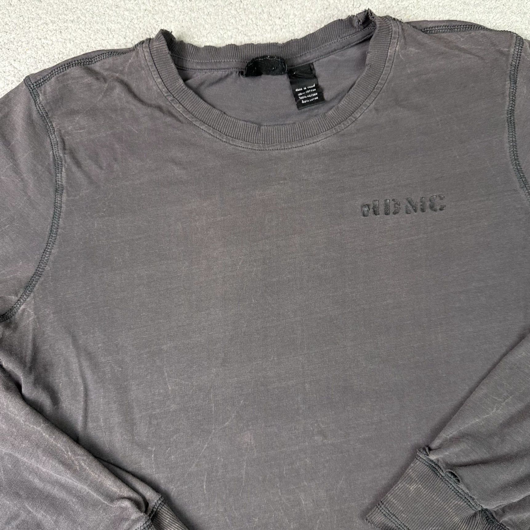 Harley Davidson Harley-Davidson Shirt Mens Large Gray Long Sleeve HDMC Y2K Biker Distressed Tee Size US L / EU 52-54 / 3 - 5 Thumbnail