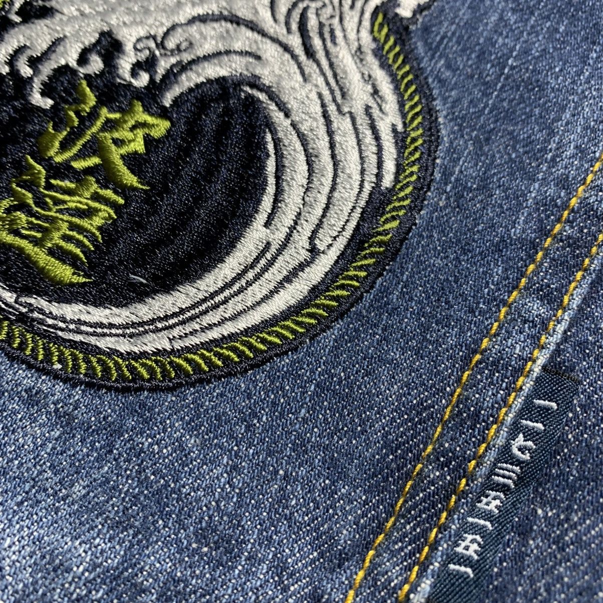 Japanese Brand × Le Grande Bleu (L.G.B.) × Vintage Japanese Classic Script Naminoritatsujin Ryu Embroidery Size US 33 - 7 Thumbnail