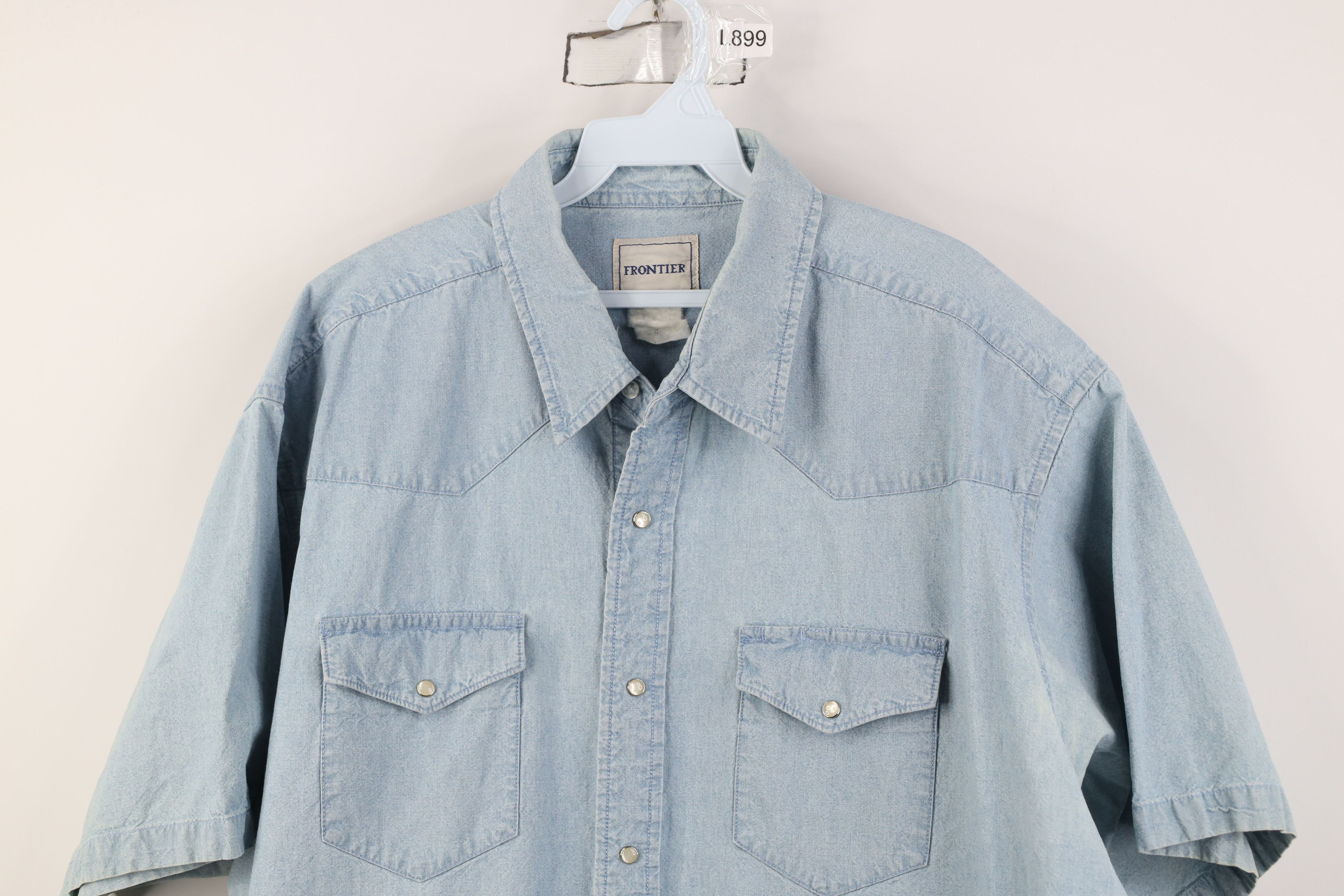Vintage Vintage 90s Streetwear Cowboy Denim Snap Button Shirt Size US XXL / EU 58 / 5 - 2 Thumbnail