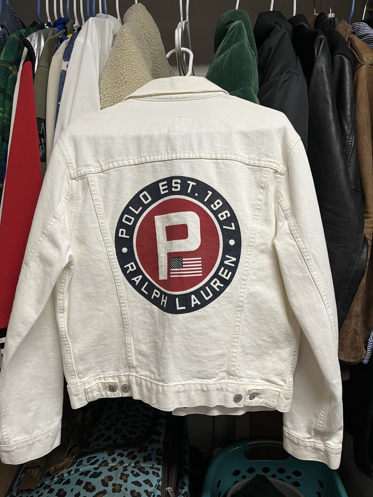 Polo Ralph Lauren polo ralph lauren white denim trucker jacket Size US M / EU 48-50 / 2 - 1 Thumbnail