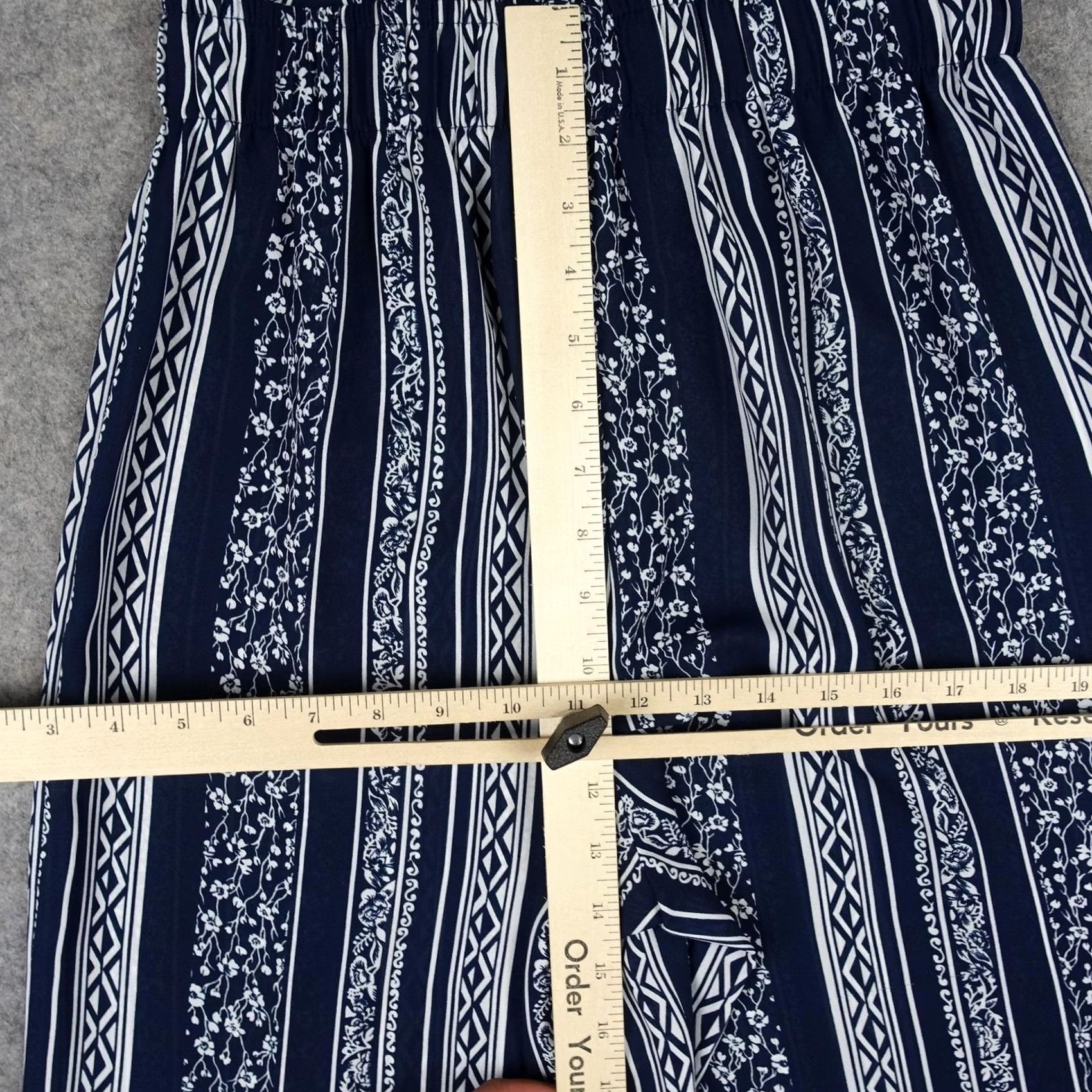 Vintage VINTAGE Wet-seal Pants Womens Small Blue Stripe Wide Leg Cropped Sheer Y2K VTG Size 26" / US 2 / IT 38 - 7 Thumbnail
