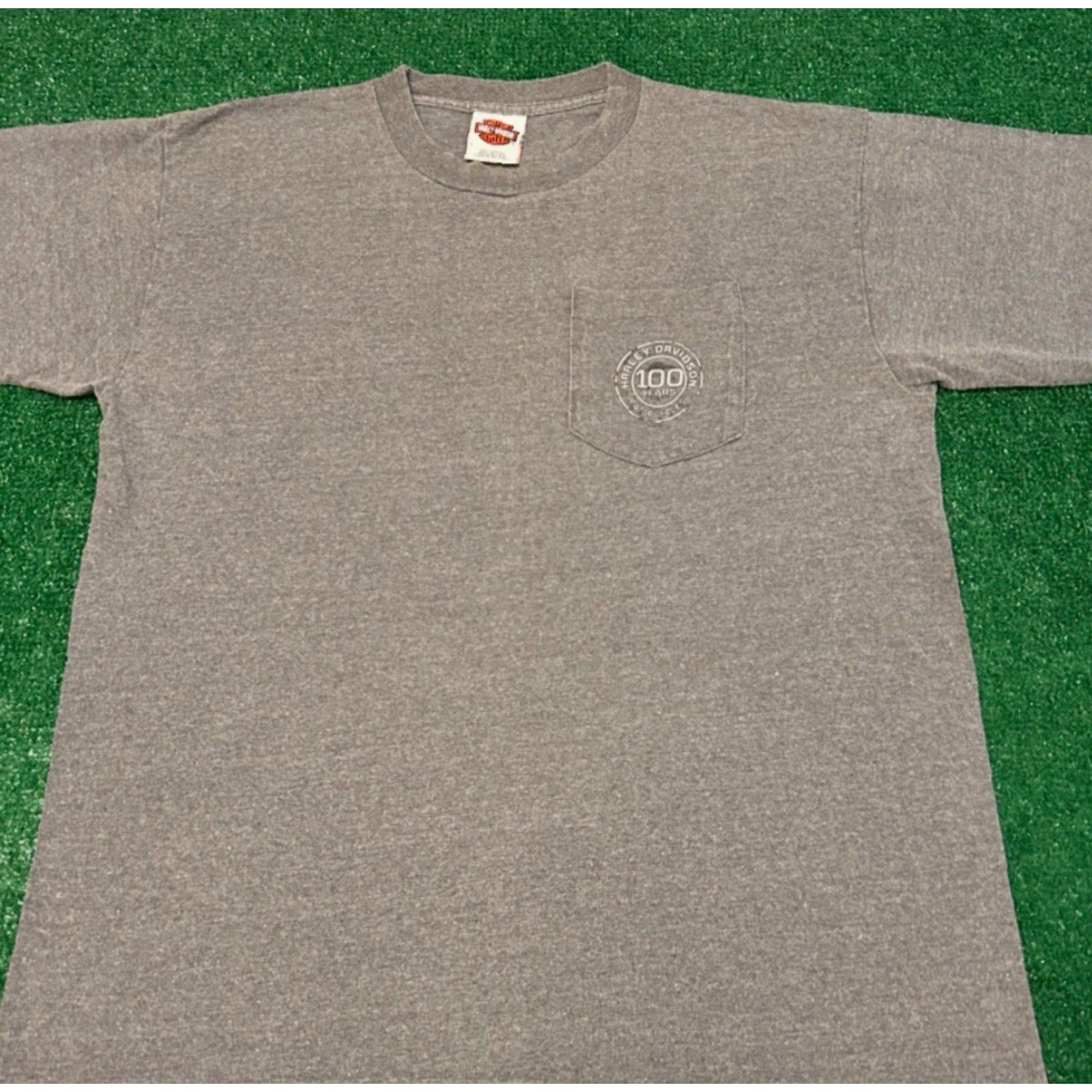 Harley Davidson VINTAGE Harley-Davidson 100 Years Milwaukee Biker 2003 VTG Shirt Mens Large Gray T-Shirt, 90s Y2K USA Moto Size US L / EU 52-54 / 3 - 2 Thumbnail
