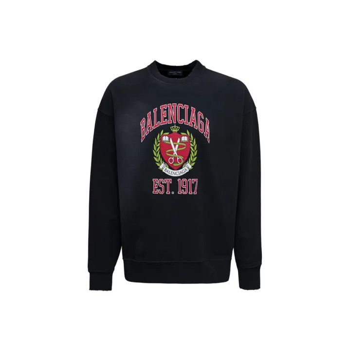 Balenciaga Logo Print Crewneck Sweatshirt for Men