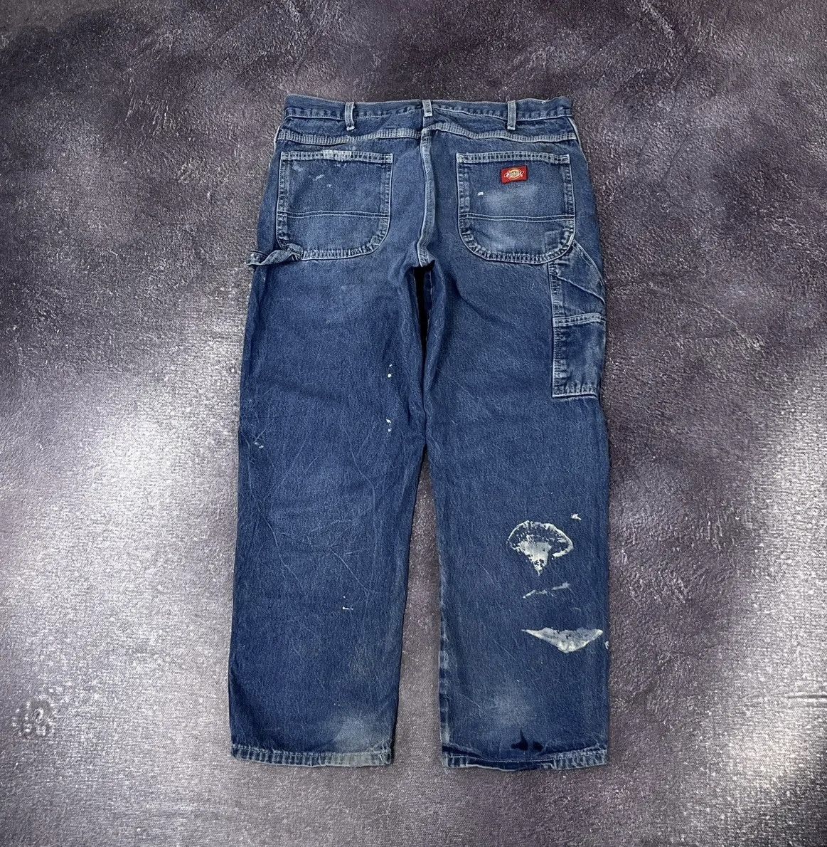 Dickies × Vintage Vintage Dickies Y2K Painted Blue Denim Work Hype Baggy Jeans Size US 36 / EU 52 - 1 Thumbnail