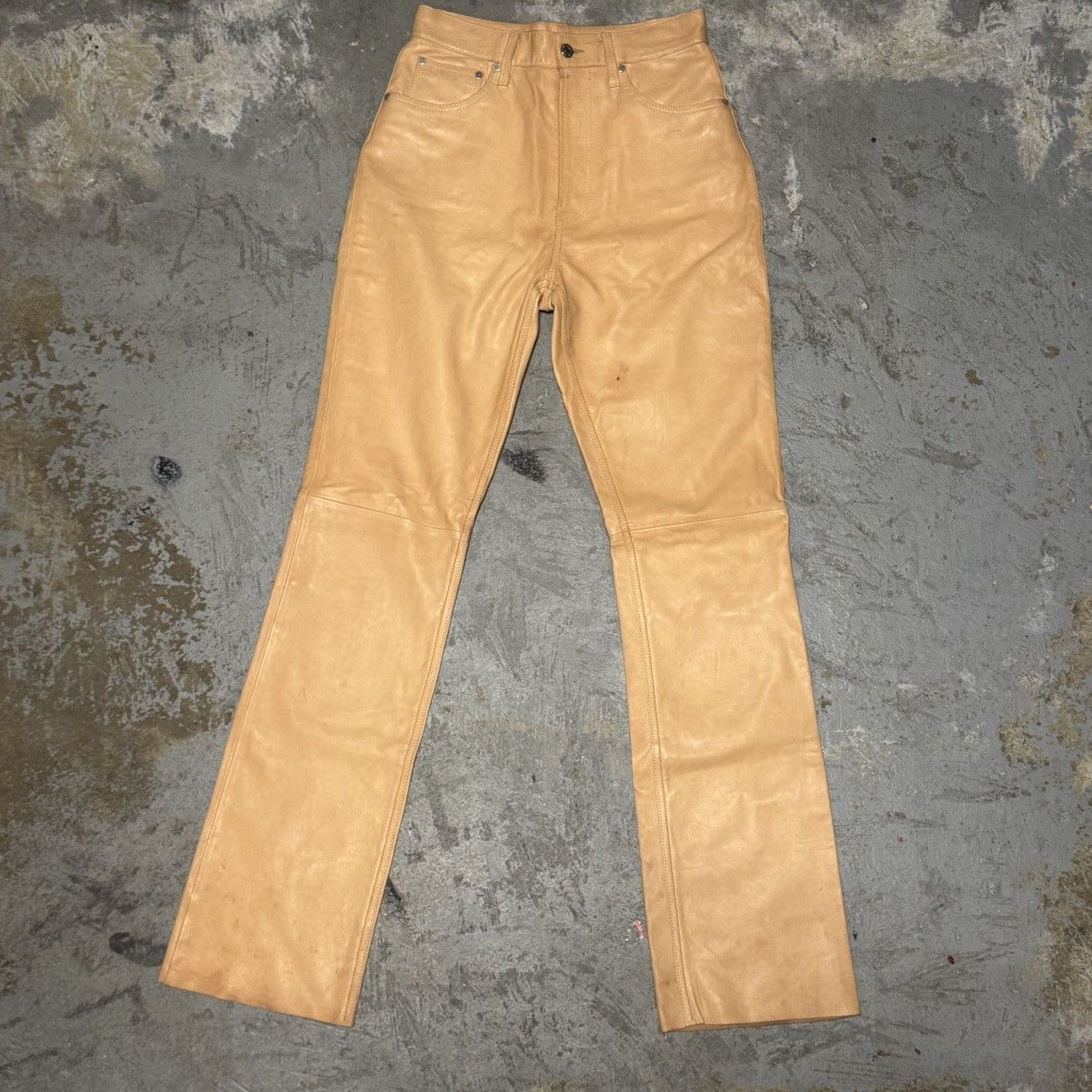 Helmut Lang Helmut Lang Lambskin Bootcut Leather Pants Size 30 Size US 30 / EU 46 - 1 Thumbnail