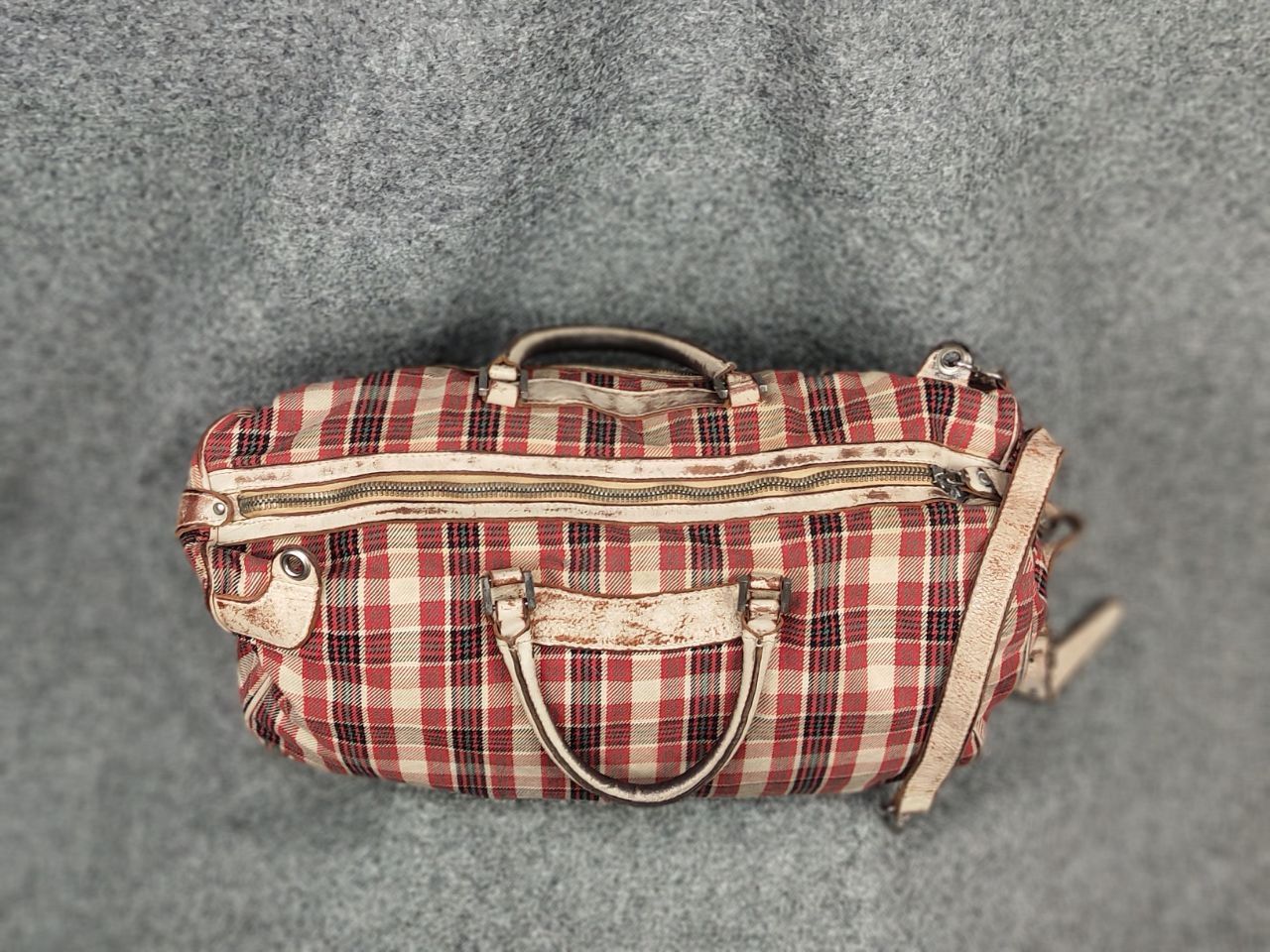 numero 10 Numero 10 Design Monzeglio tartan travel Canvas Leather Bag Size ONE SIZE - 11 Thumbnail