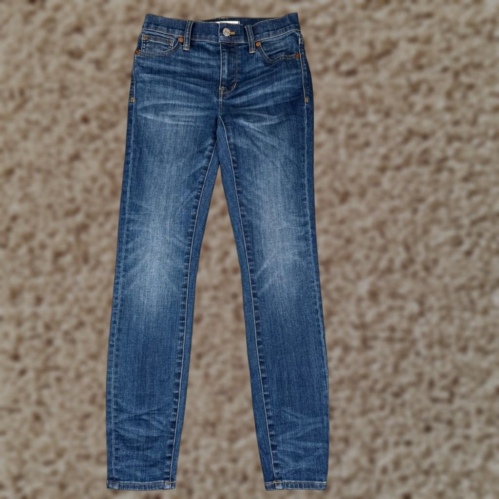 Madewell Madewell Jeans Womens 24 Blue Denim High Riser Skinny Cotton Blend Tapered 24x28 Size 42" / US 20 - 1 Thumbnail