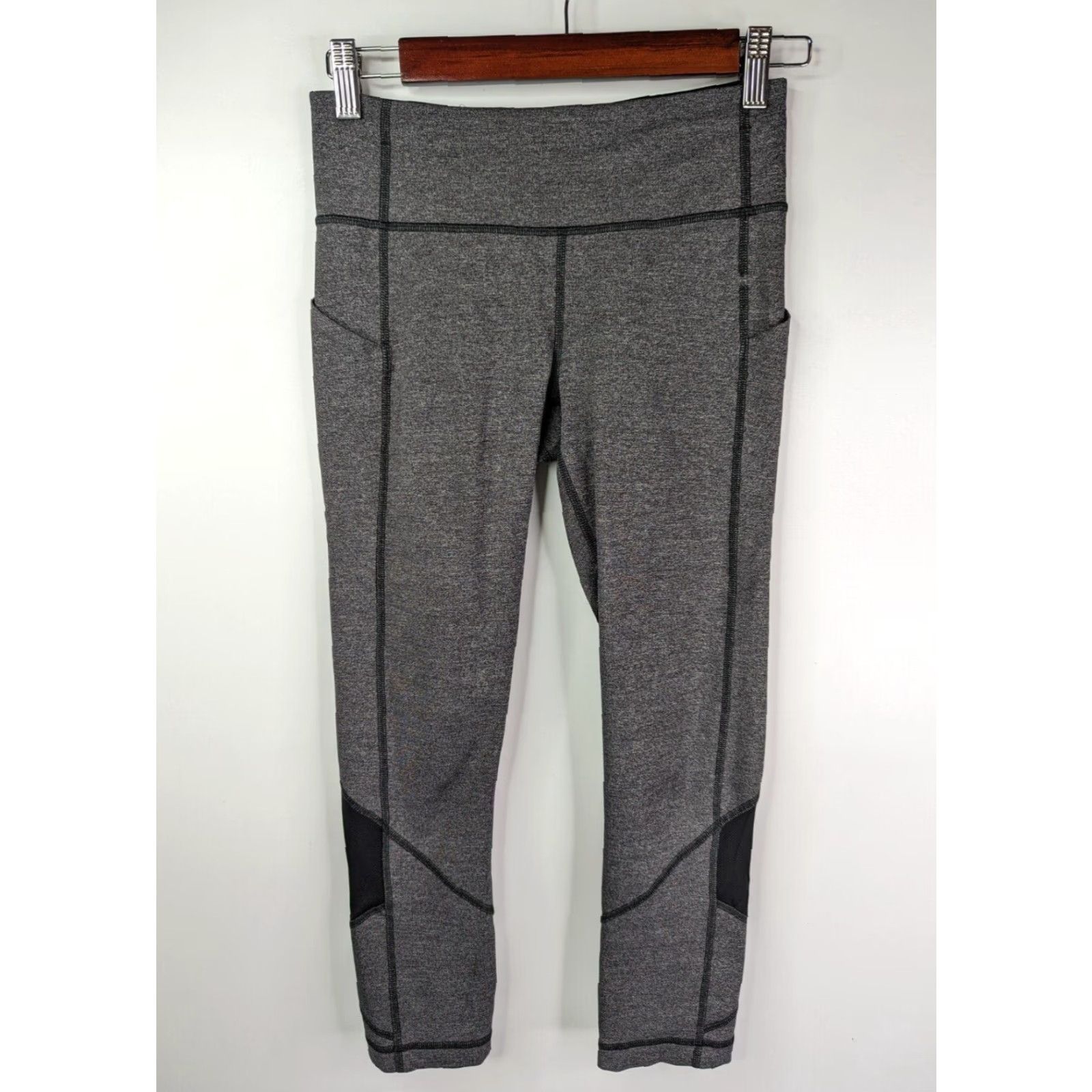 Lululemon Lululemon Pace Rival Crop Leggings Pant Size 4 Gray Heathered Black W6ACIS Size 27" / US 4 / IT 40 - 2 Thumbnail