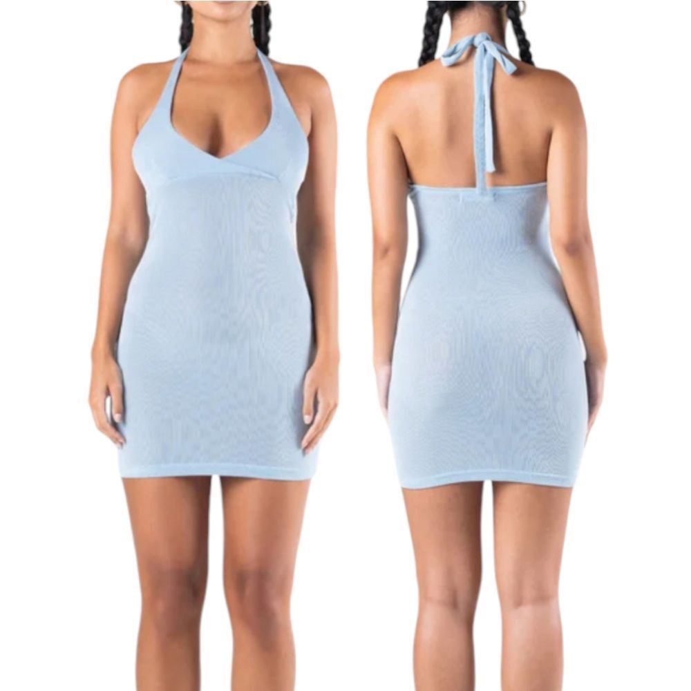 Other Finesse Dani Blueberry Halter Bodycon Mini Dress Size 1X NWT Size XXL / US 16-18 / IT 52-54 - 2 Thumbnail