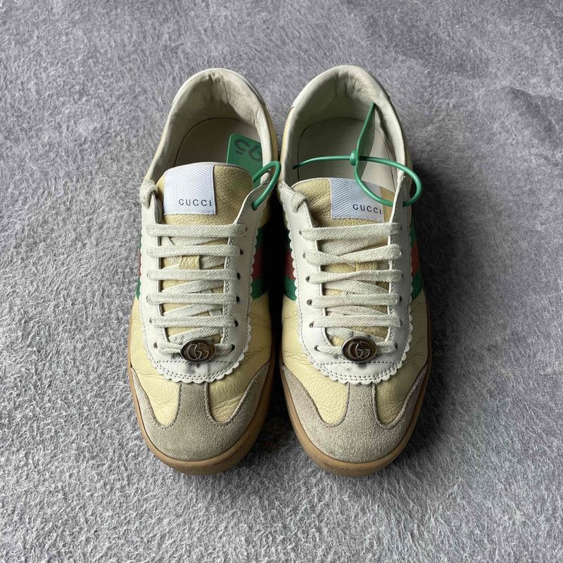 Gucci Gucci G74 Web Leather Bee Fashion Sneakers - Size US 7.5 / IT 37.5 - 2 Thumbnail