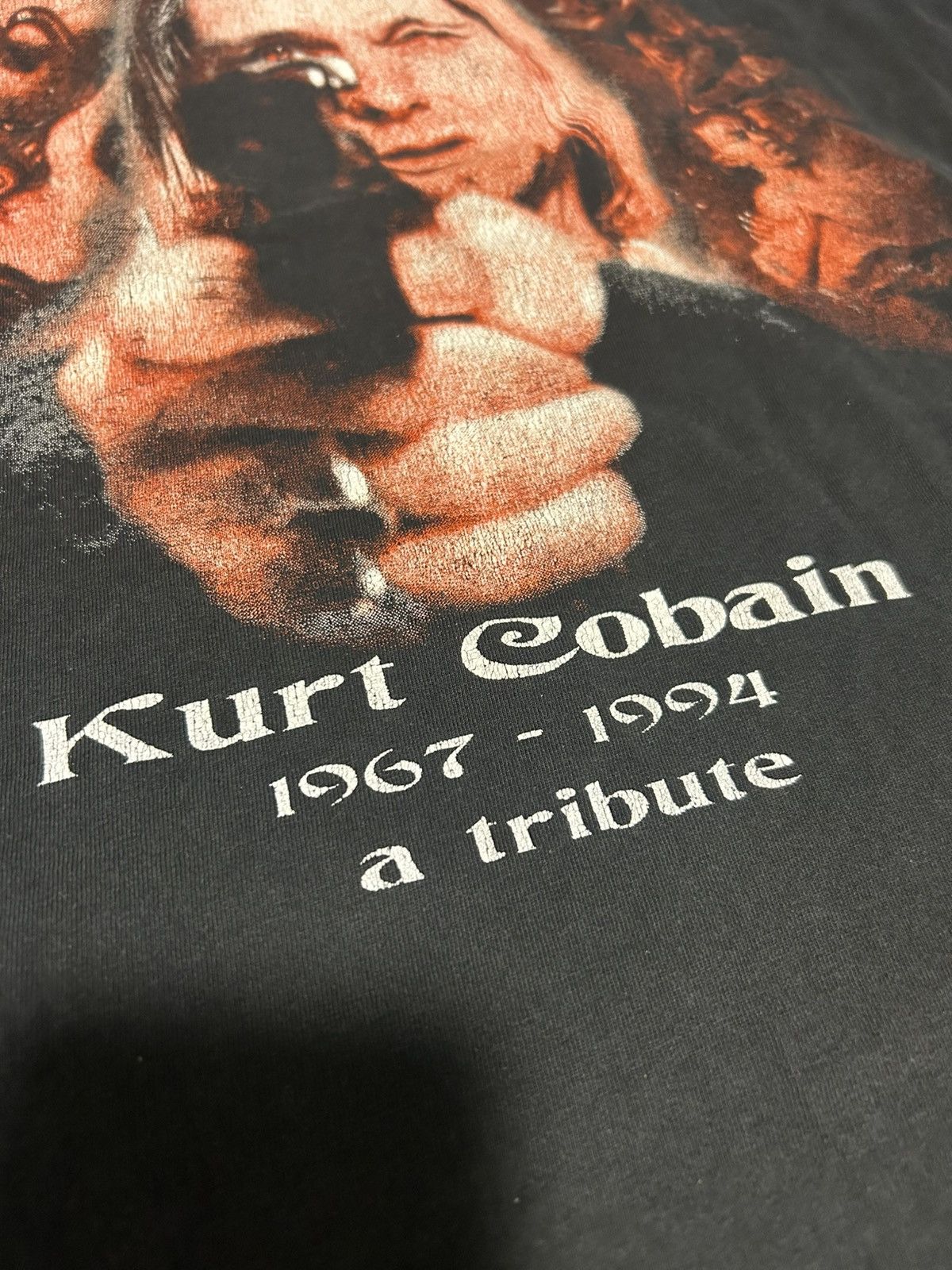 Vintage VINTAGE RARE NIRVANA KURT COBAIN EMBROIDED TEE SZ XL Size US XL / EU 56 / 4 - 7 Thumbnail