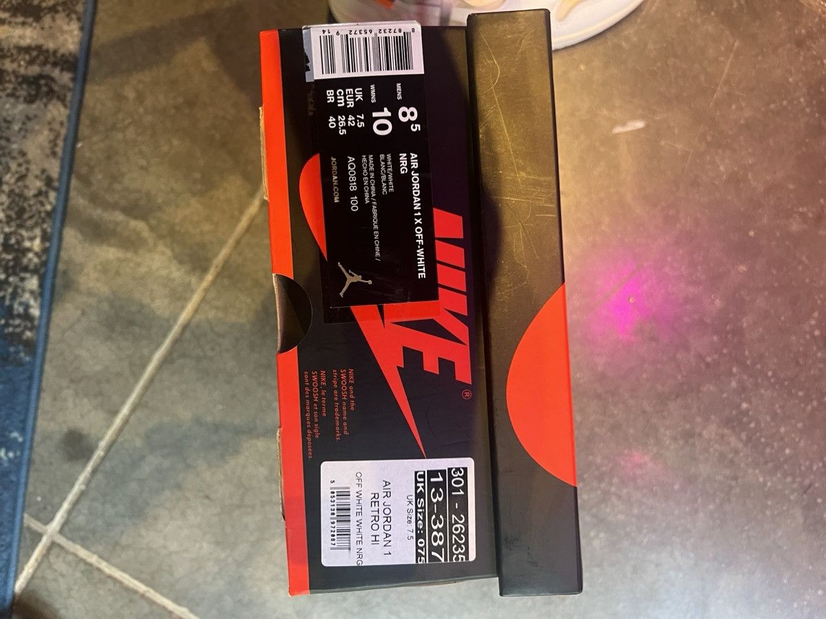Jordan Brand × Nike 0ff-White Jordan 1 euro Size US 8.5 / EU 41-42 - 18 Thumbnail