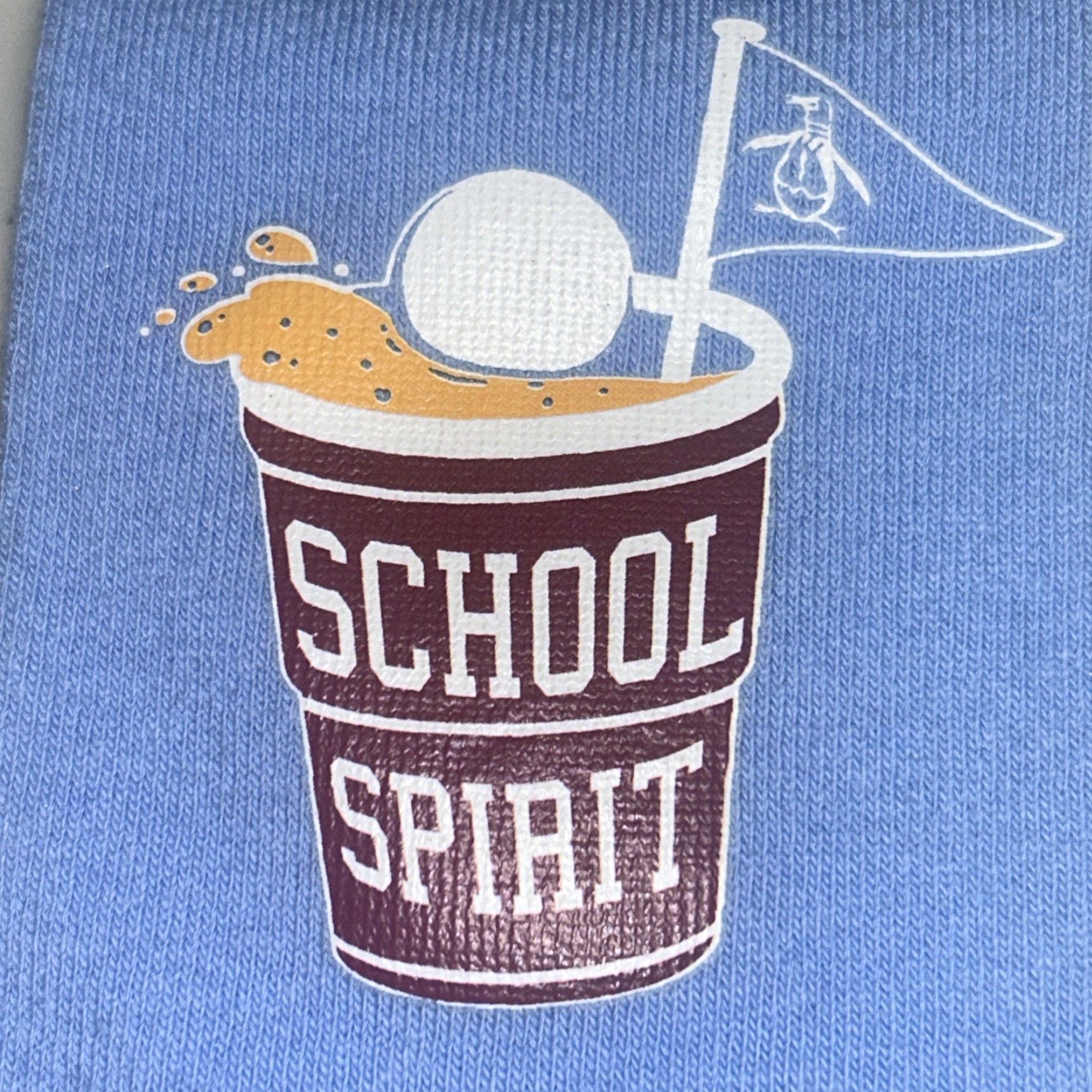 Vintage Penguin by Munsingwear Socks One Size Men Sky Blue School Spirit Novelty Mid Calf Casual Theme School Size ONE SIZE - 4 Thumbnail