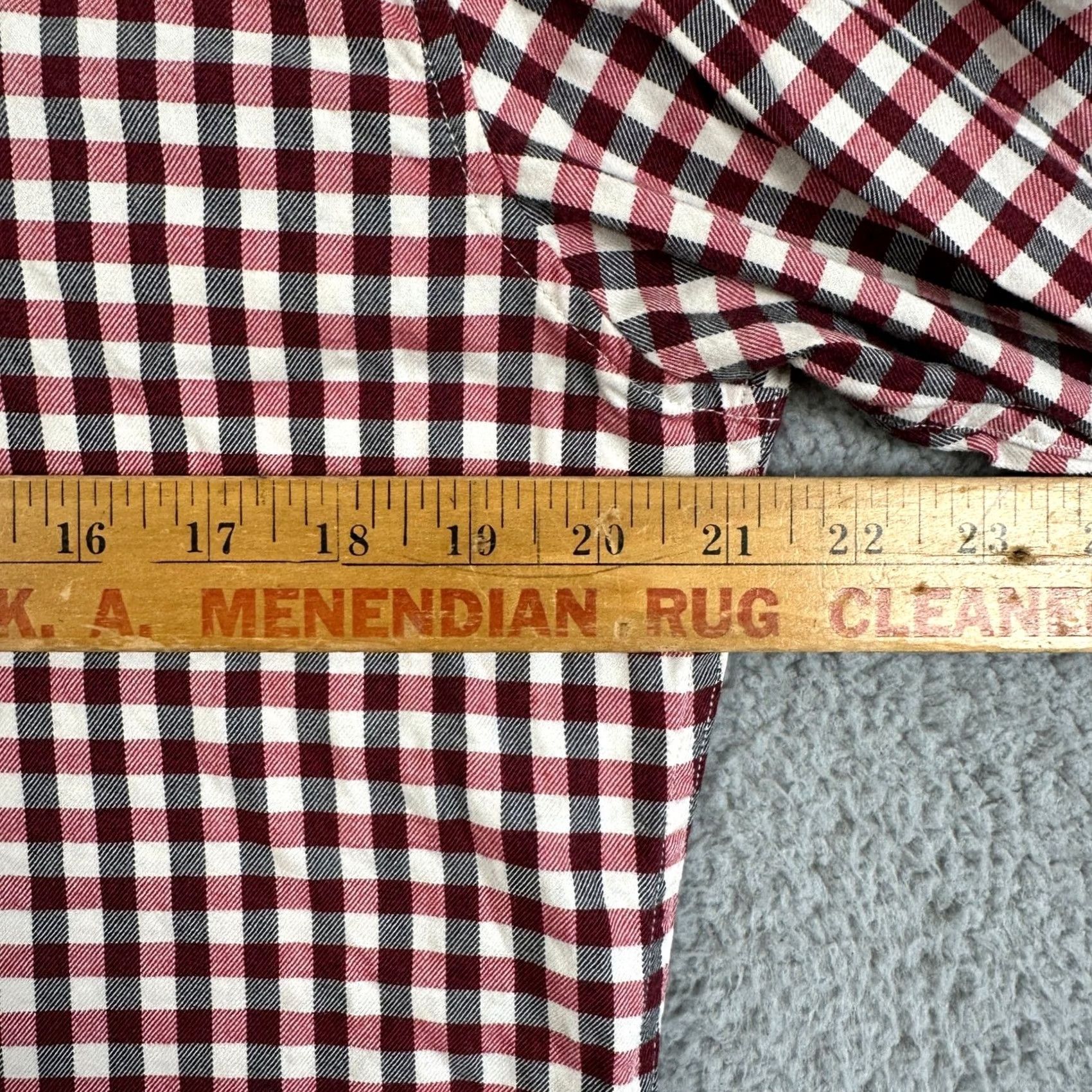 Banana Republic Banana Republic Luxe Shirt Flannel Button Down Mens Medium Red Plaid Grant Fit Shirt Mens Regular Red Plaid Button-Down Size US M / EU 48-50 / 2 - 7 Thumbnail