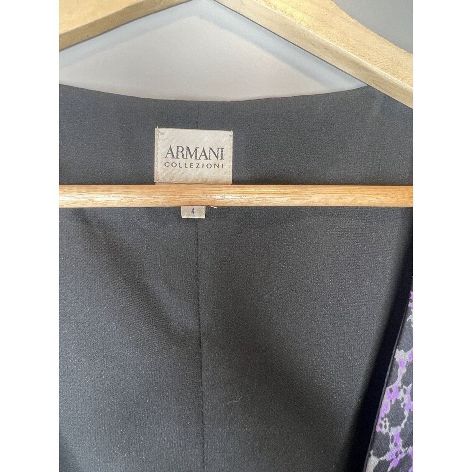 Armani Collezioni Armani Collezioni Vintage Purple Leopard Print 100% Silk 4 Size S / US 4 / IT 40 - 4 Thumbnail