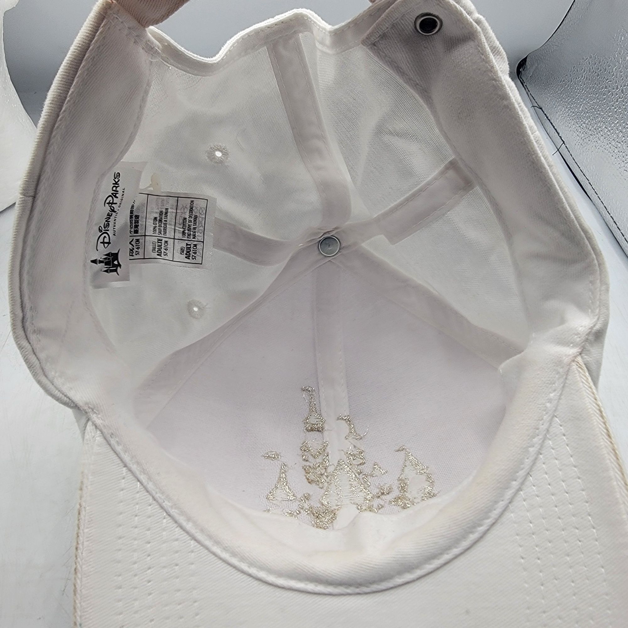 Disney Disney Parks Adults White Bling Castle Embellished Hat Cap C Size ONE SIZE - 9 Thumbnail