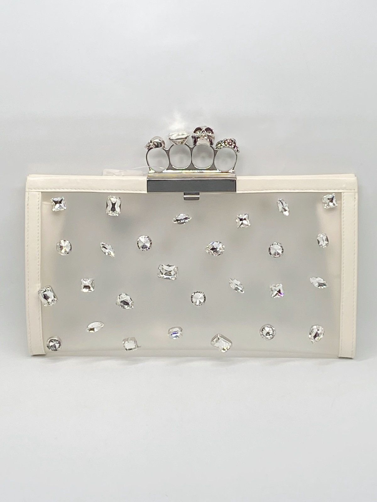 Alexander McQueen Alexander McQueen Four-Ring Knuckle Clasp Crystal clutch Size ONE SIZE - 1 Thumbnail
