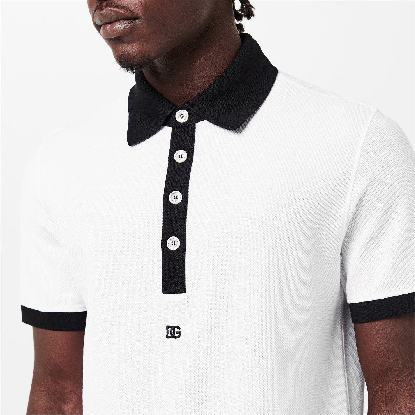 Dolce & Gabbana o1g2r1mq0426 Short Sleeve Polo Shirt in White Size US L / EU 52-54 / 3 - 5 Thumbnail