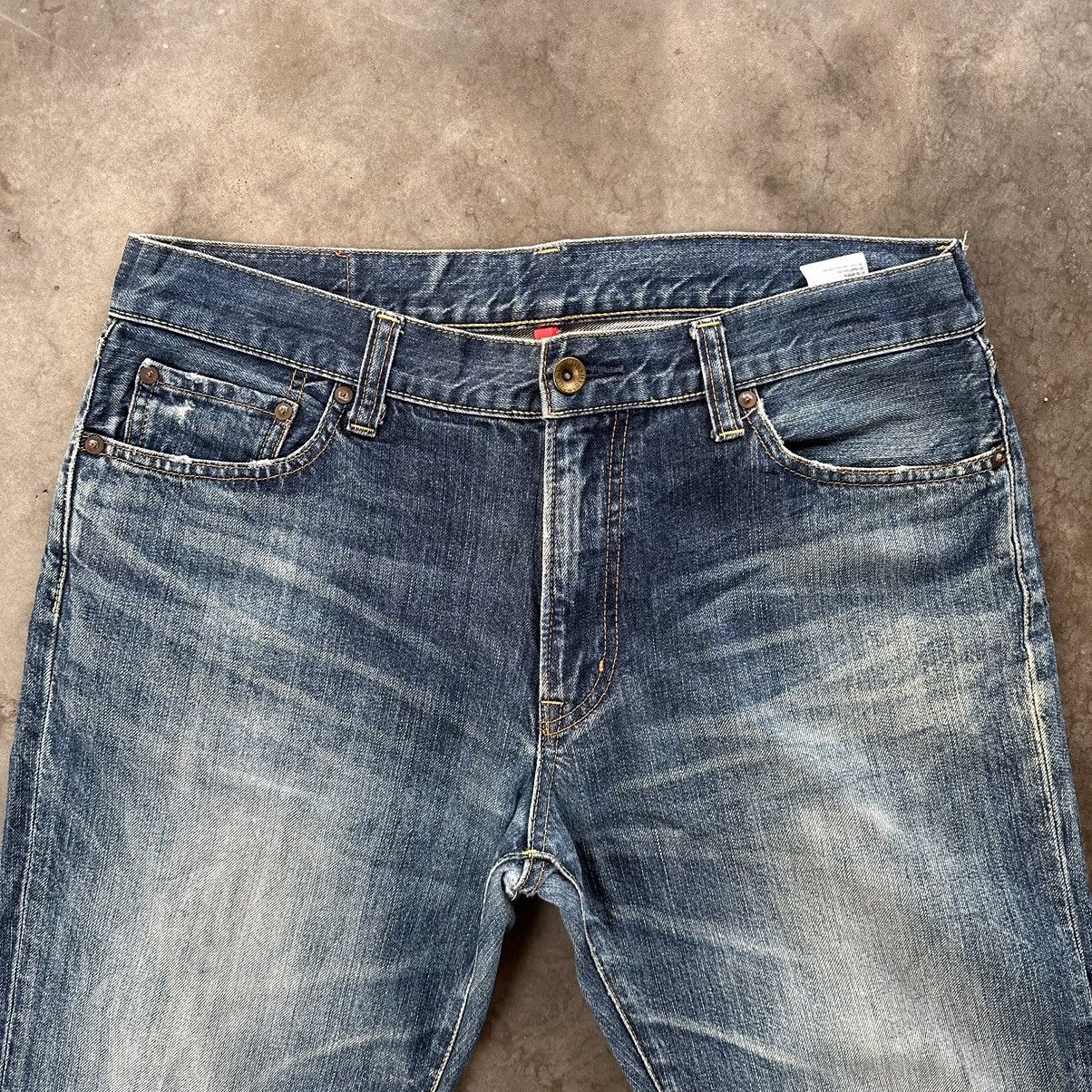 Japanese Brand Vintage Japanese Distressed Faded Denin Jean Pant W35 Size US 35 - 3 Thumbnail