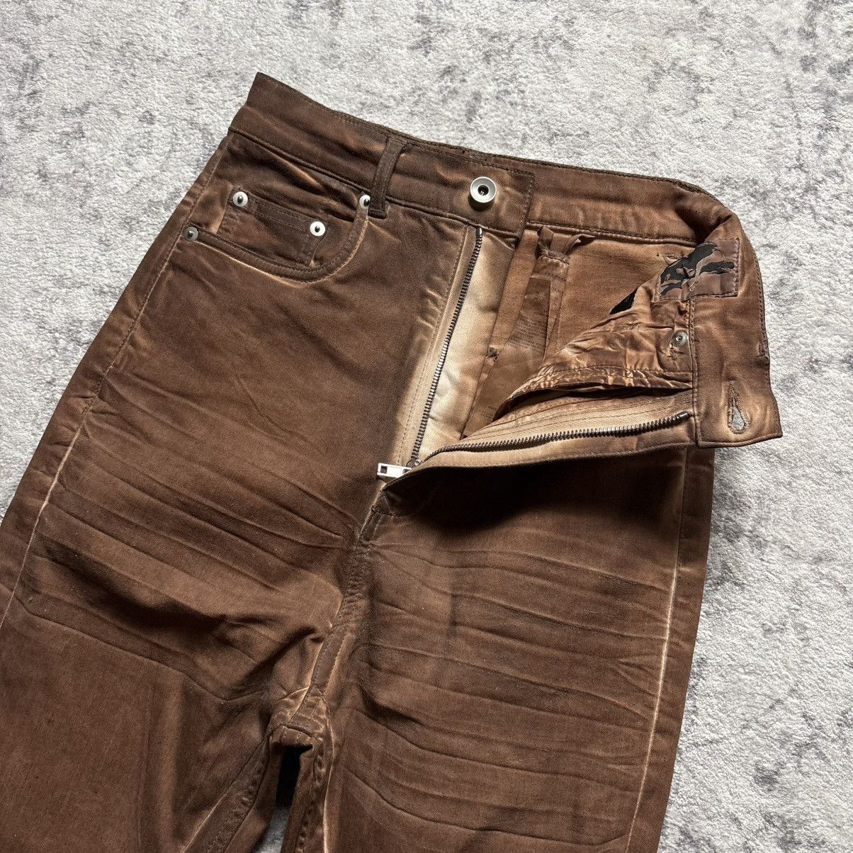 Rick Owens Rick Owens DRKSHDW Henna Brown Waxed Bolan Jeans | Size 26 Size US 26 / EU 42 - 7 Thumbnail