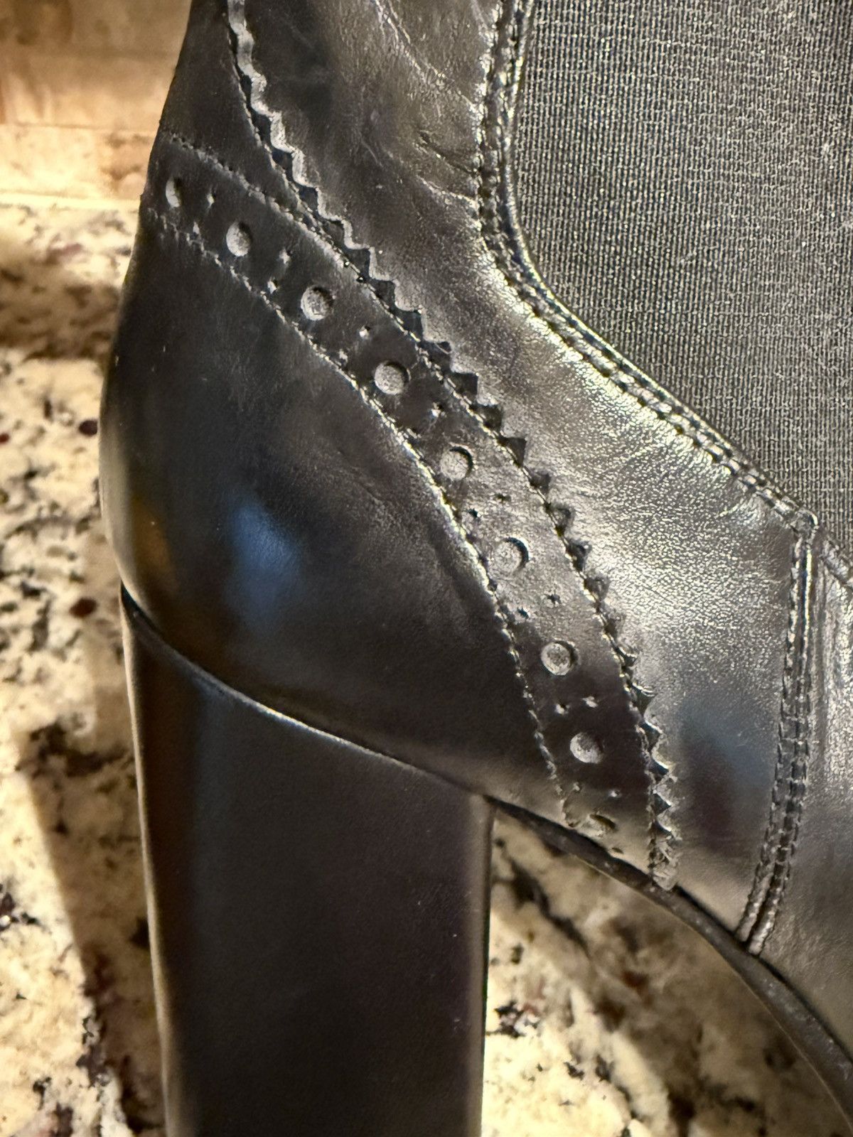Zara Black Leather Ankle Boots Zara Size US 8.5 / IT 38.5 - 10 Thumbnail