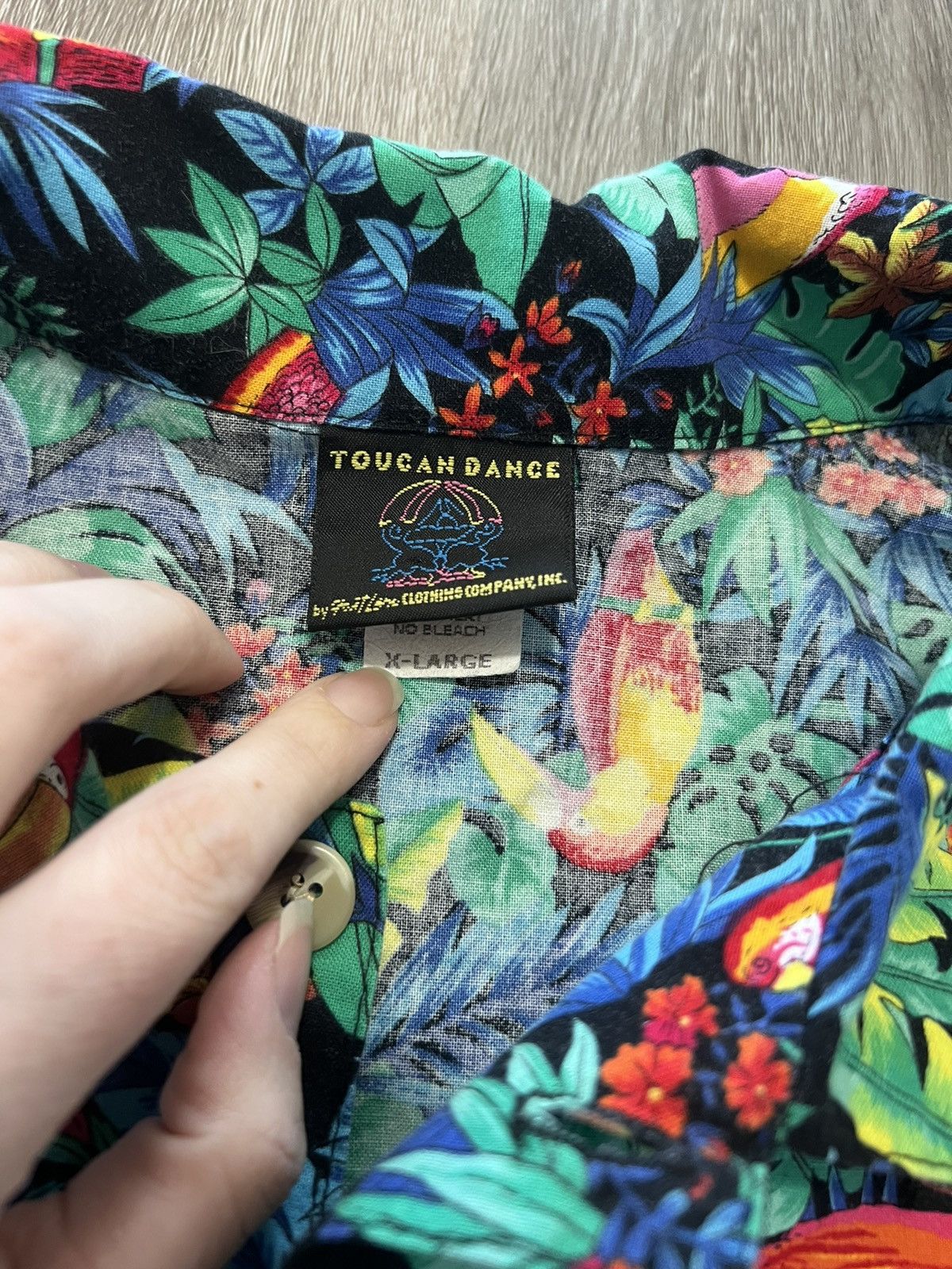 Adidas × Vintage Vintage Adidas ‘Toucan Dance’ by Fast Lane Hawaiian shirt Size US XL / EU 56 / 4 - 3 Thumbnail