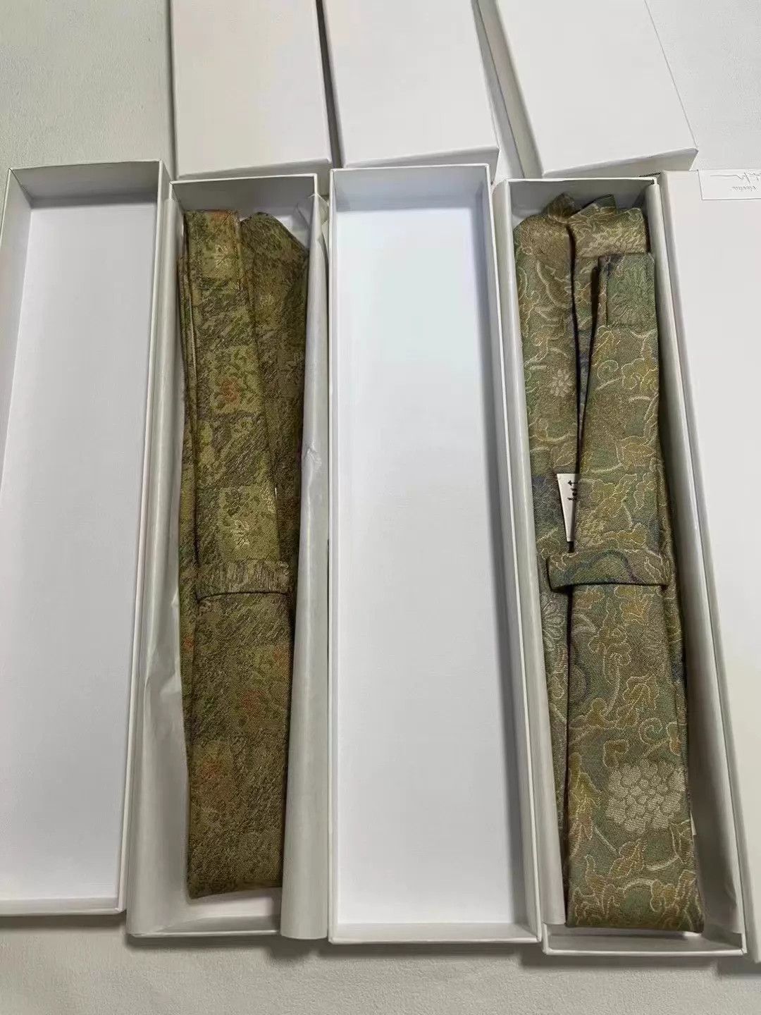 Visvim VISVIM 23AW Jacquard Silk Linen Blend Tie Beige Size ONE SIZE - 6 Thumbnail