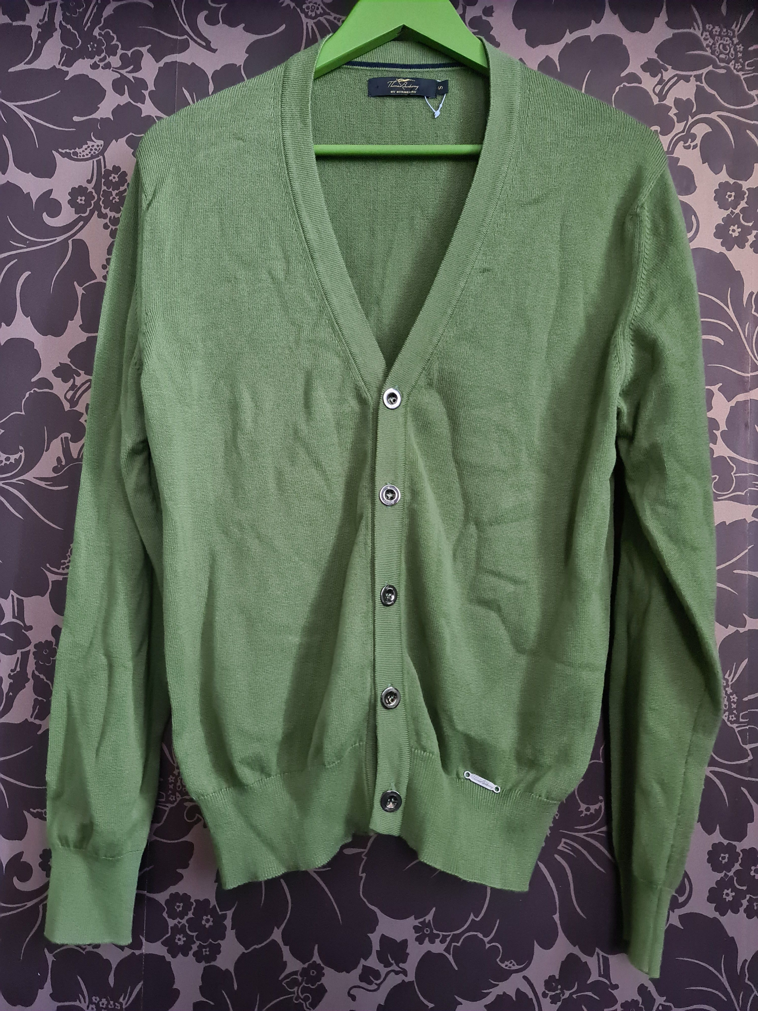 Burberry Thomas Burberry olive green Cardigan Size US S / EU 44-46 / 1 - 2 Thumbnail