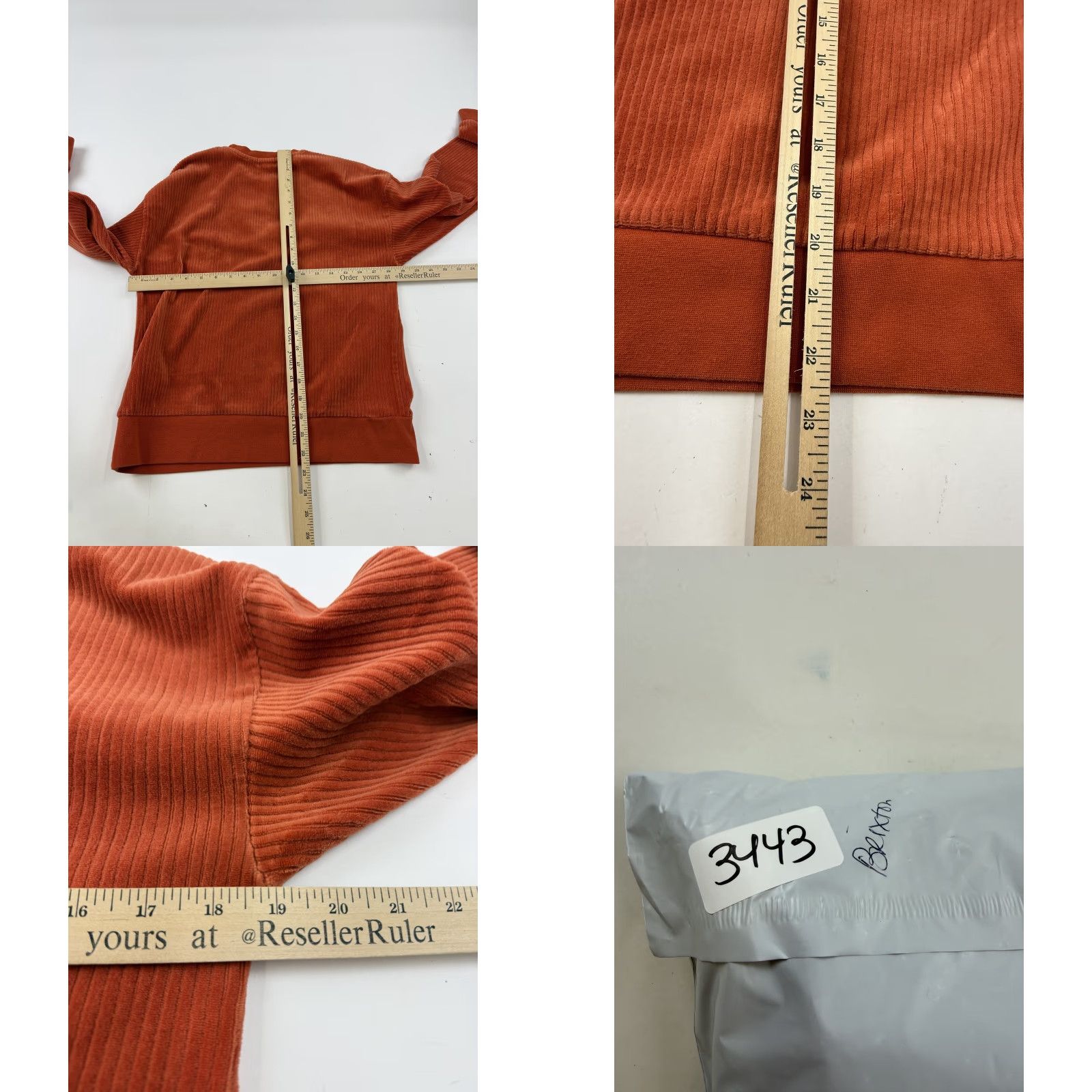 Brixton Brixton Sweater Womens XS Orange Corduroy Knit Crewneck Pullover Soft Cozy Top Size XS / US 0-2 / IT 36-38 - 8 Thumbnail