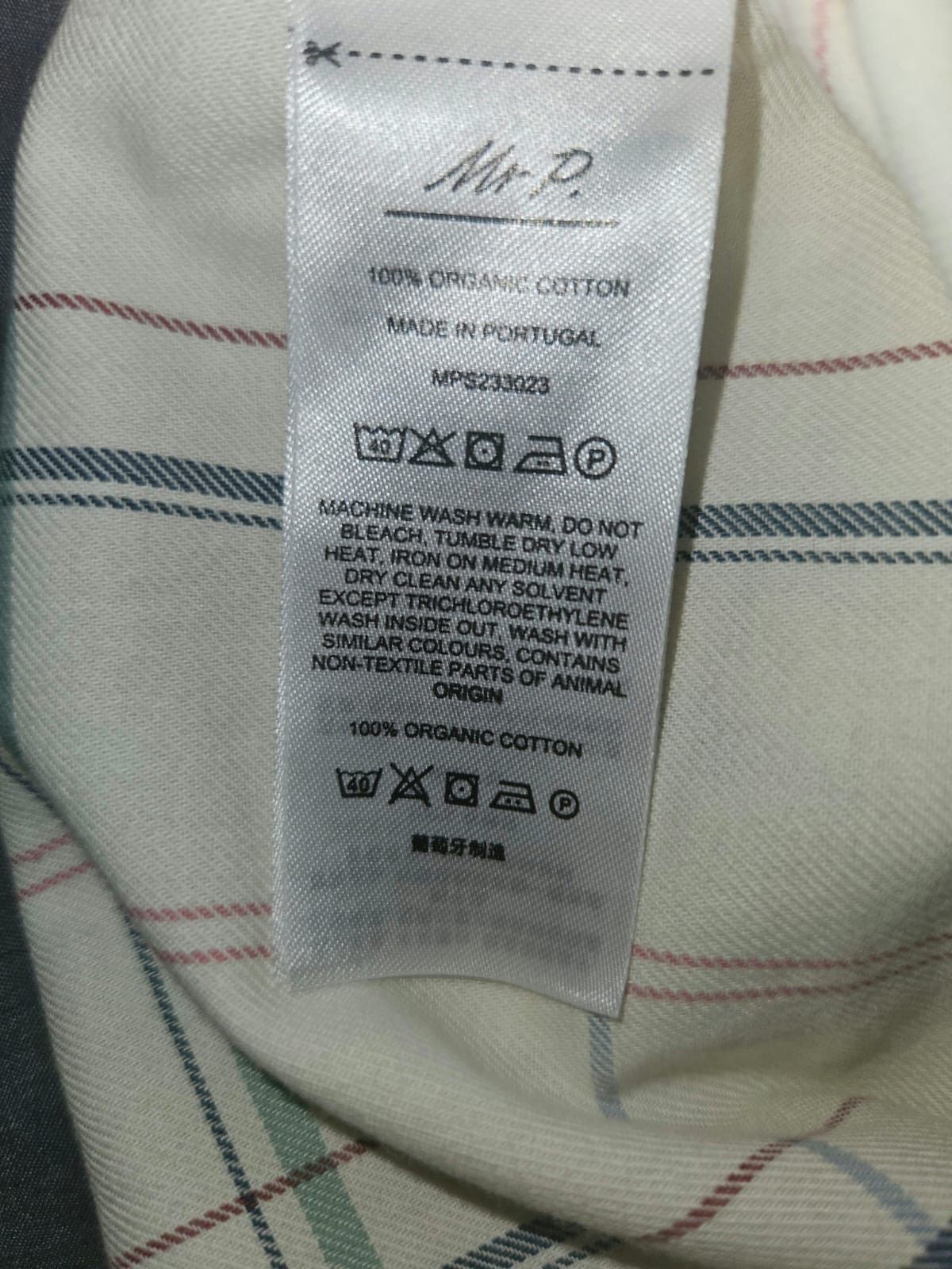 Mr P. Checked Organic Cotton Twill Shirt Size US L / EU 52-54 / 3 - 6 Thumbnail