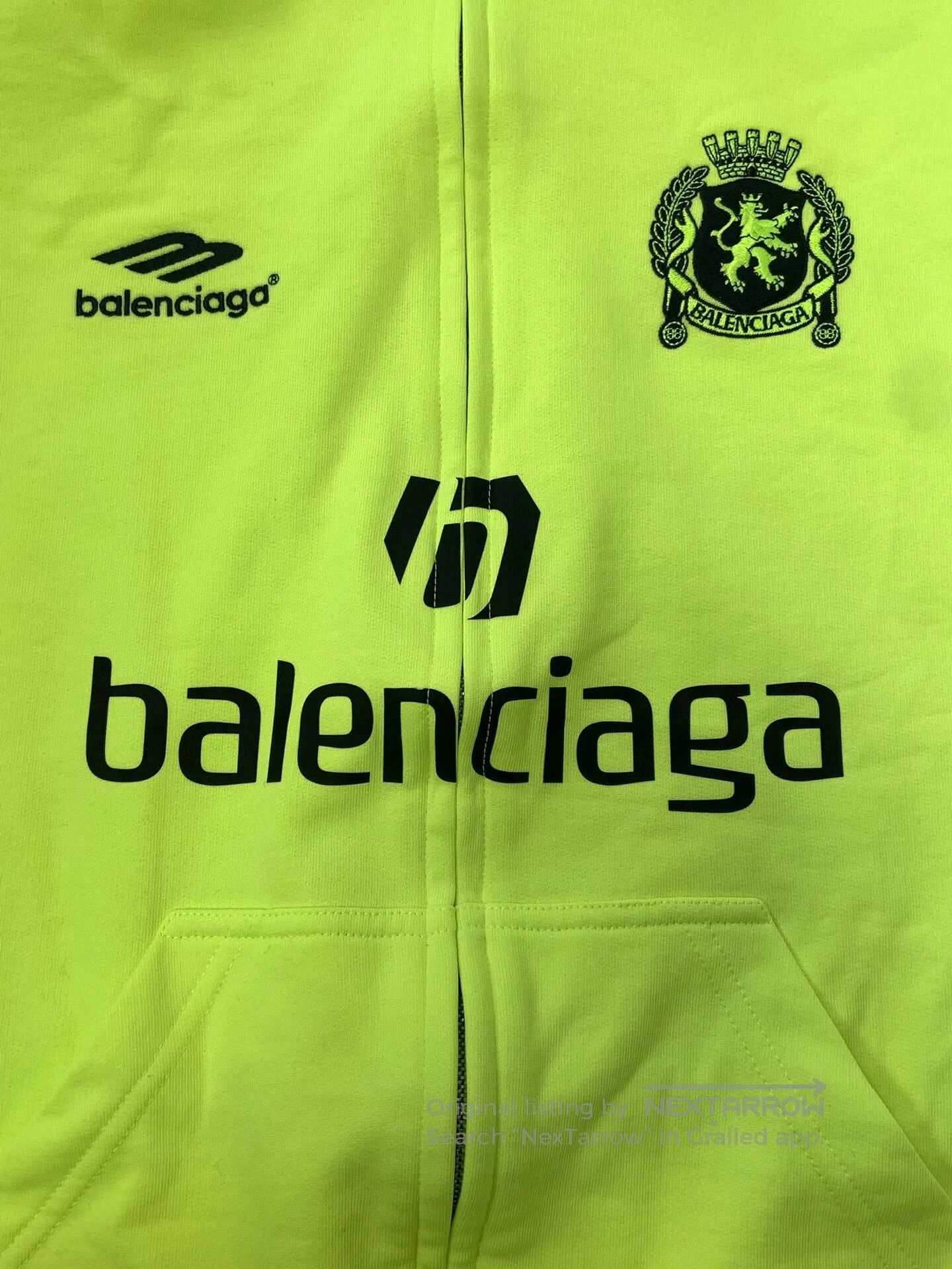 Balenciaga Balenciaga Paris Soccer Zip-Up Hoodie. Size US XS / EU 42 / 0 - 3 Thumbnail